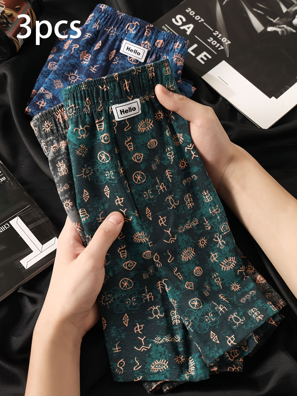 Boxer large d'intérieur coton homme — lot de 3