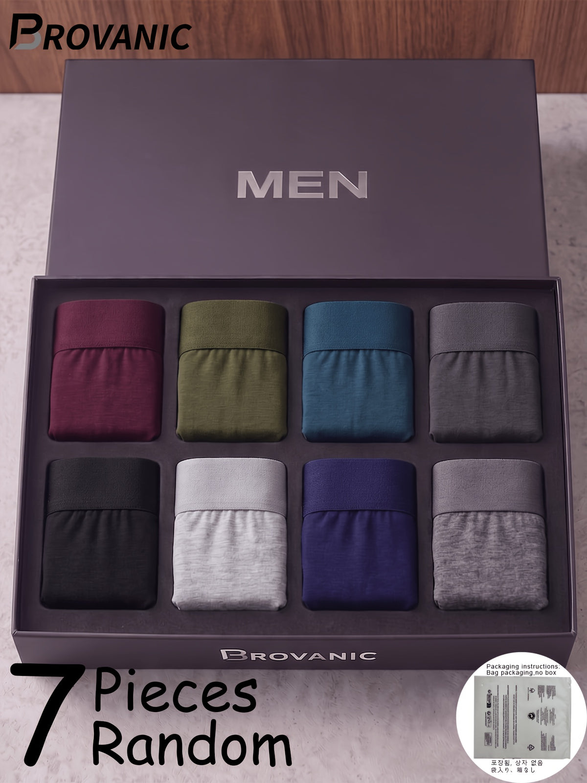 Boxer respirant microfibre homme — lot de 7, uni, du XS au XL