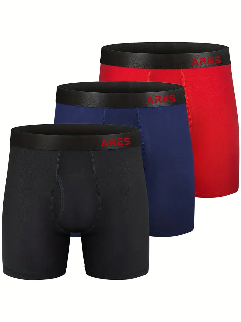 Boxer respirant homme — lot de 3, maille technique, coupe courte