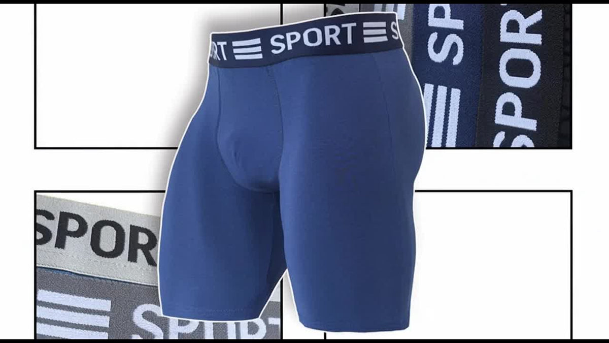 Boxer long respirant coton homme — lot de 10, uni