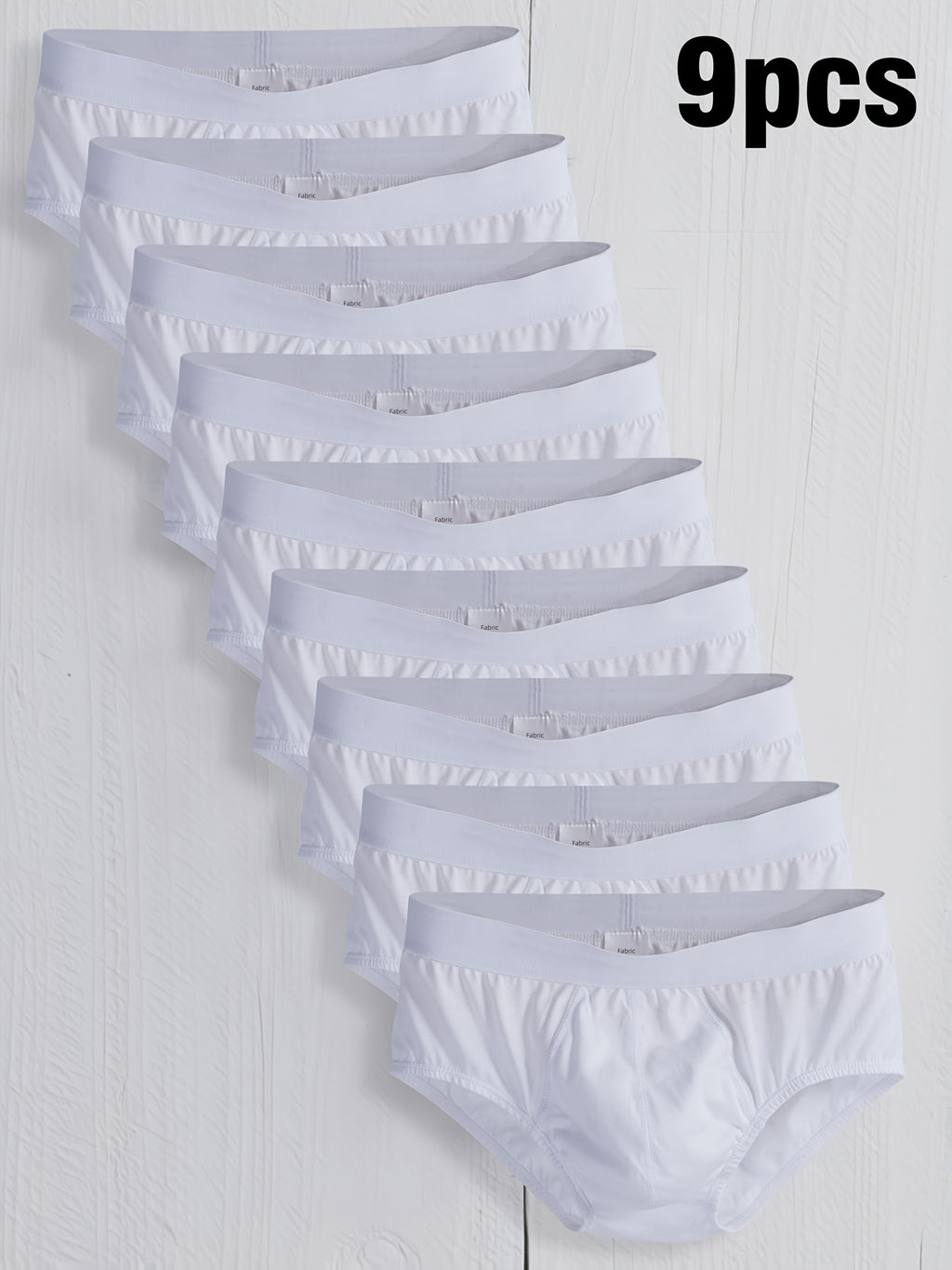 Slip coton homme — lot de 9, uni