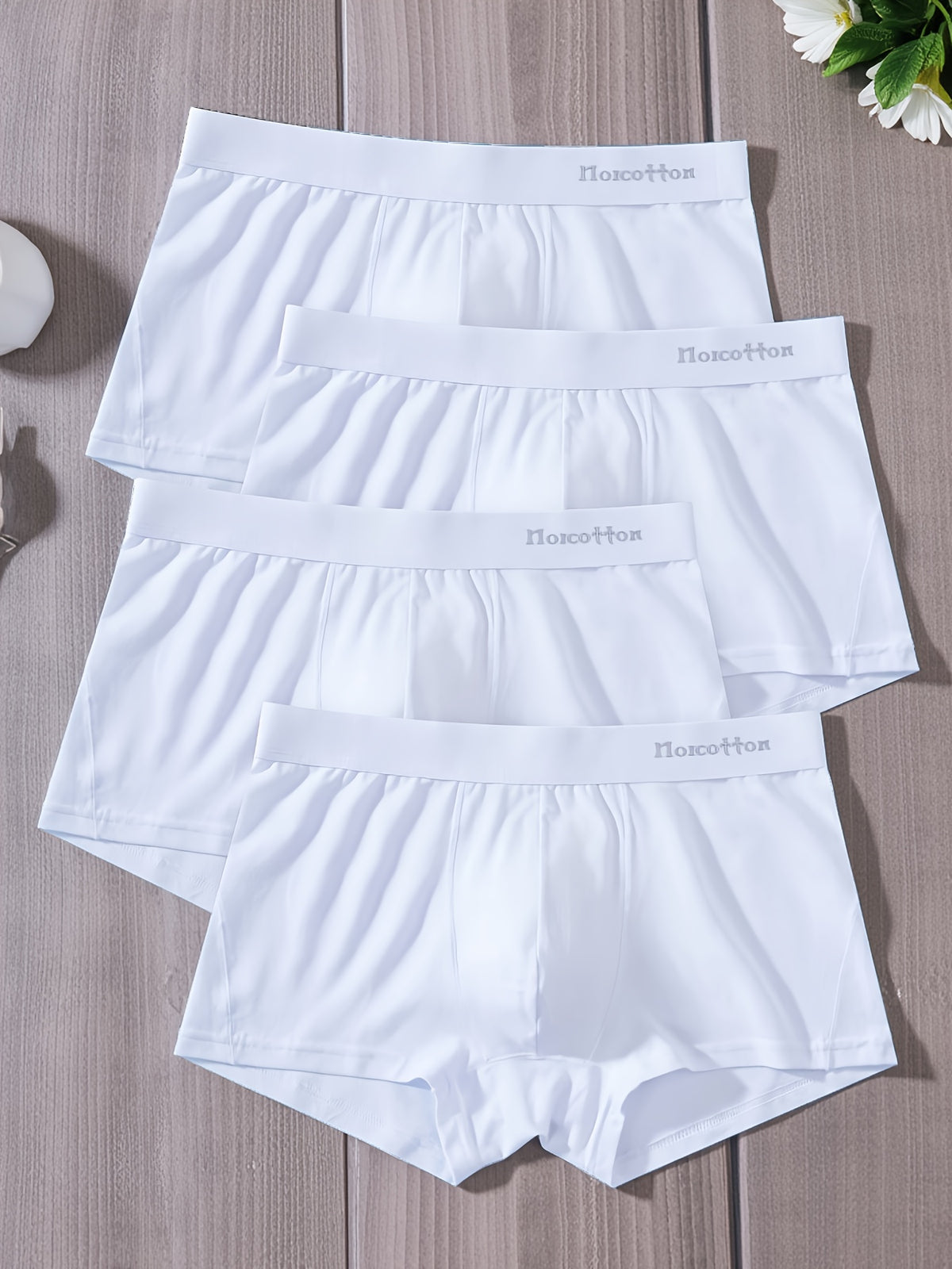 Boxer coton homme — lot de 4, imprimé, du XS au L