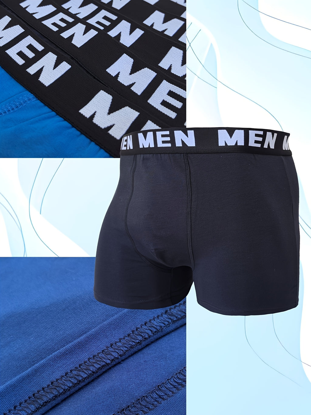 Boxer de sport respirant coton homme — lot de 7, uni