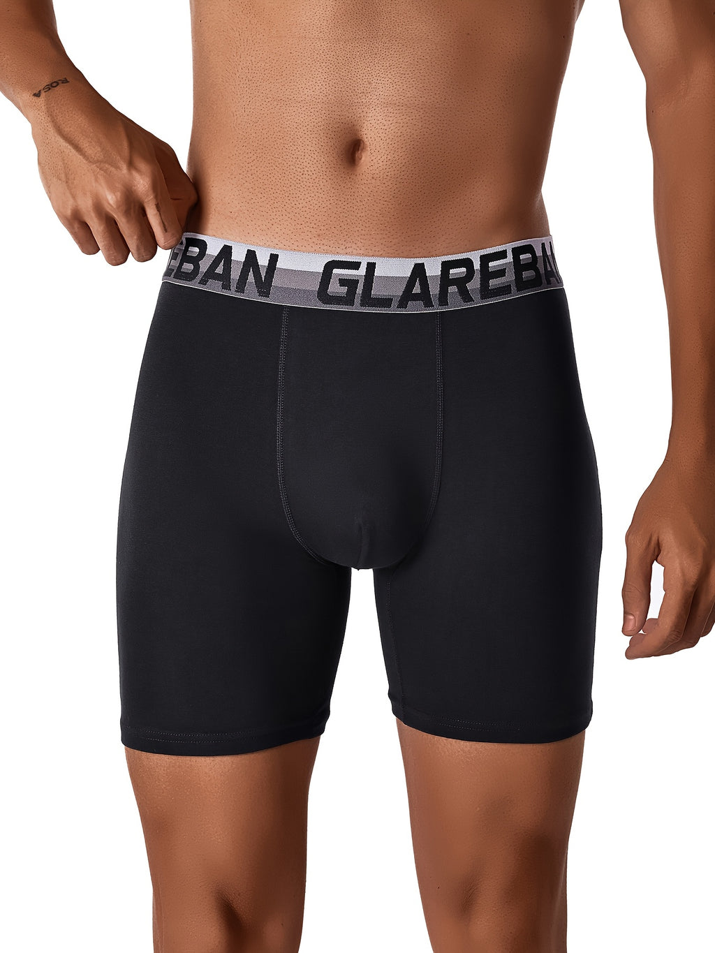 Slip long coton homme — lot de 4, uni