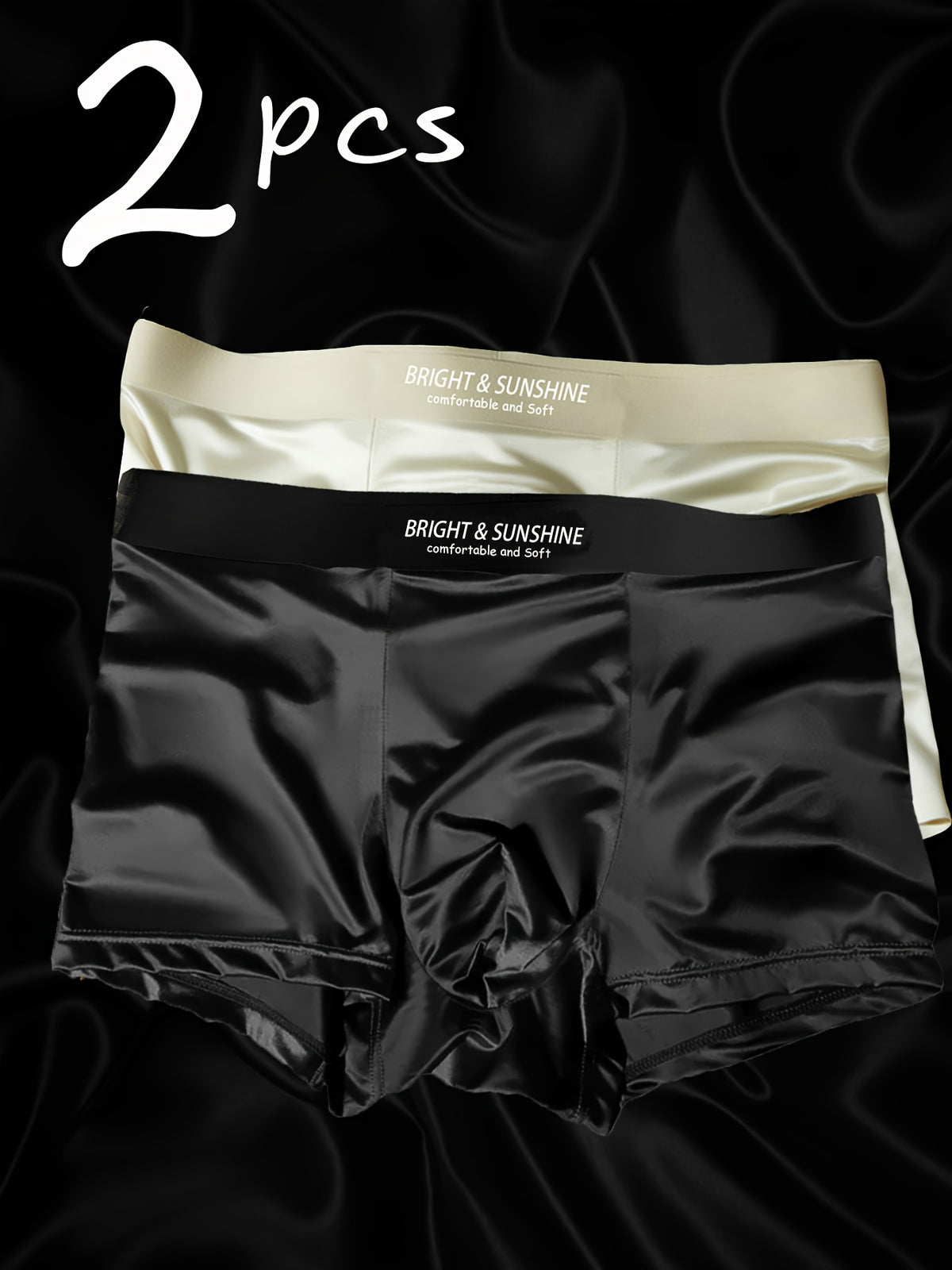 Boxer sans couture respirant microfibre homme — lot de 2, uni, du XS au XL