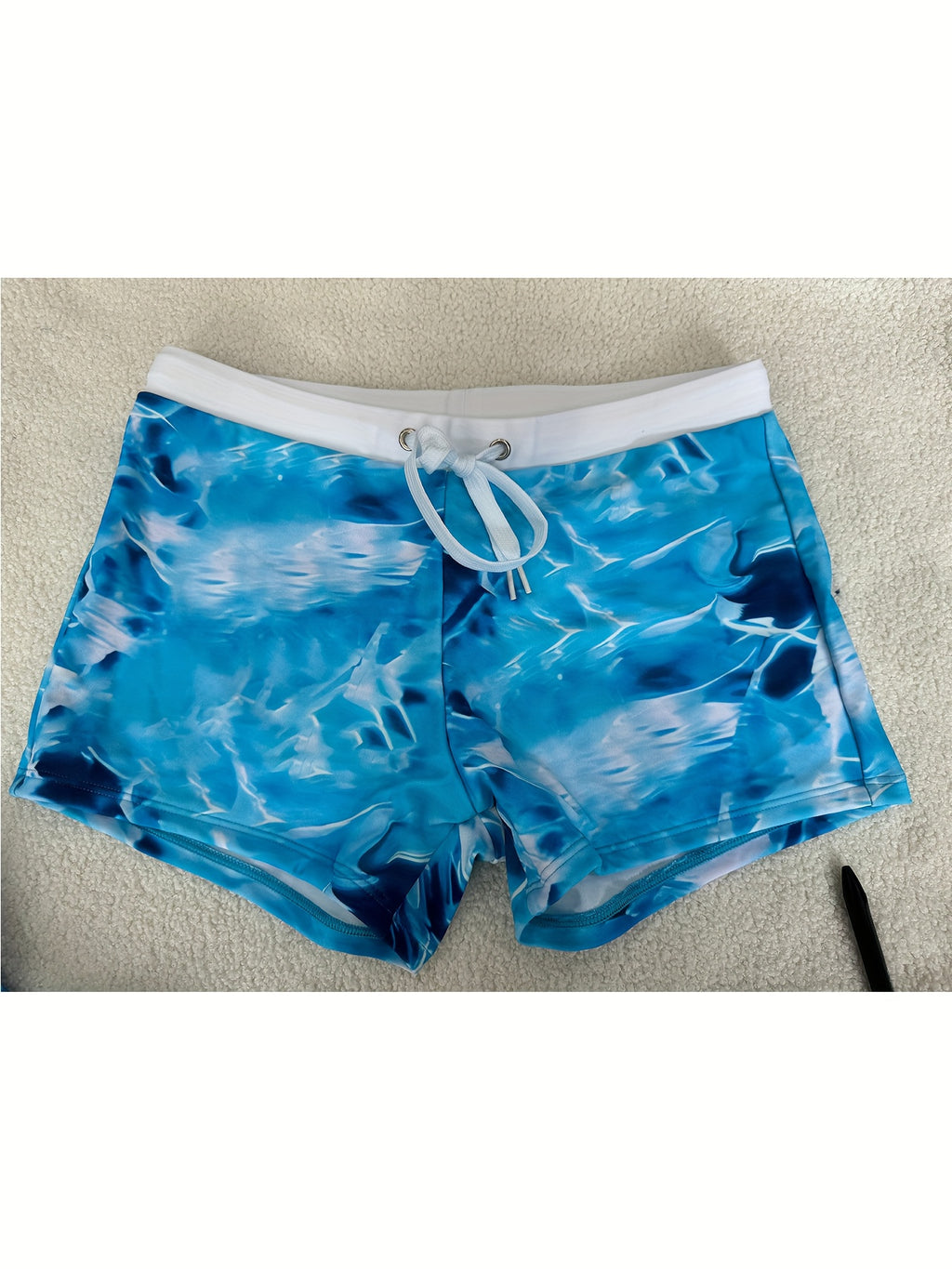 Boxer taille basse microfibre homme, bleu ciel