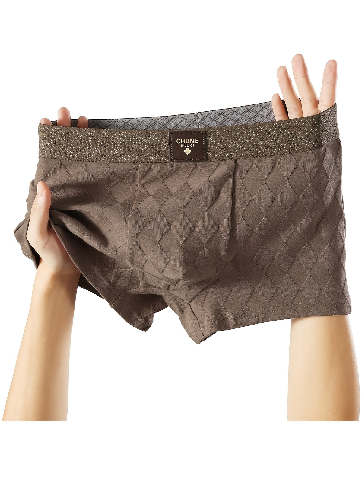 Boxer respirant coton homme — lot de 4, uni, assortiment D