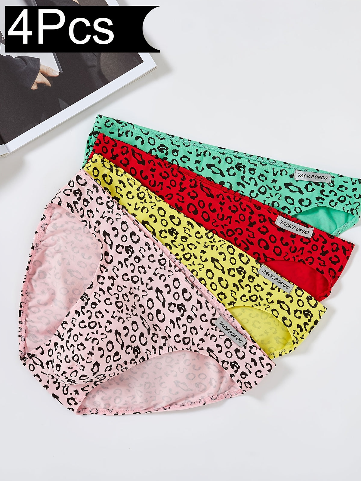 Slip taille basse respirant coton homme — lot de 4
