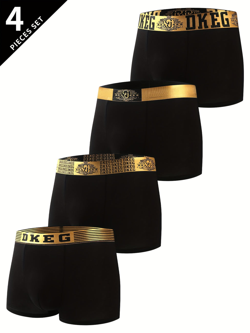 Boxer bambou homme — lot de 4, uni