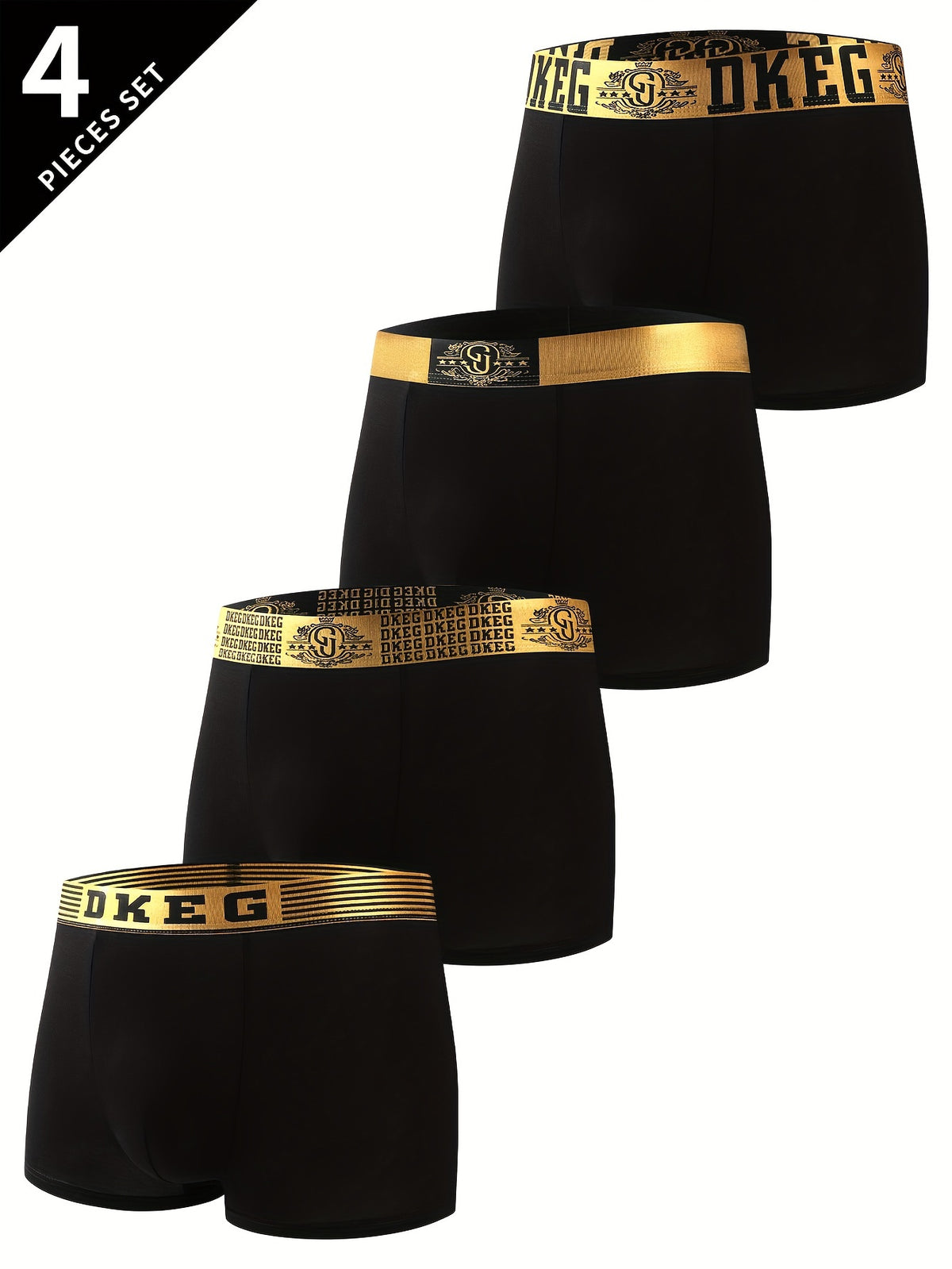 Boxer bambou homme — lot de 4, uni