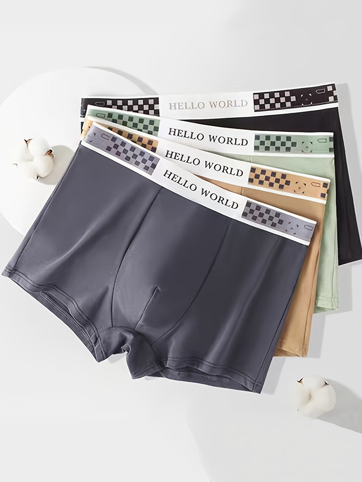 Boxer de sport respirant coton homme — lot de 6, uni, du XS au XL