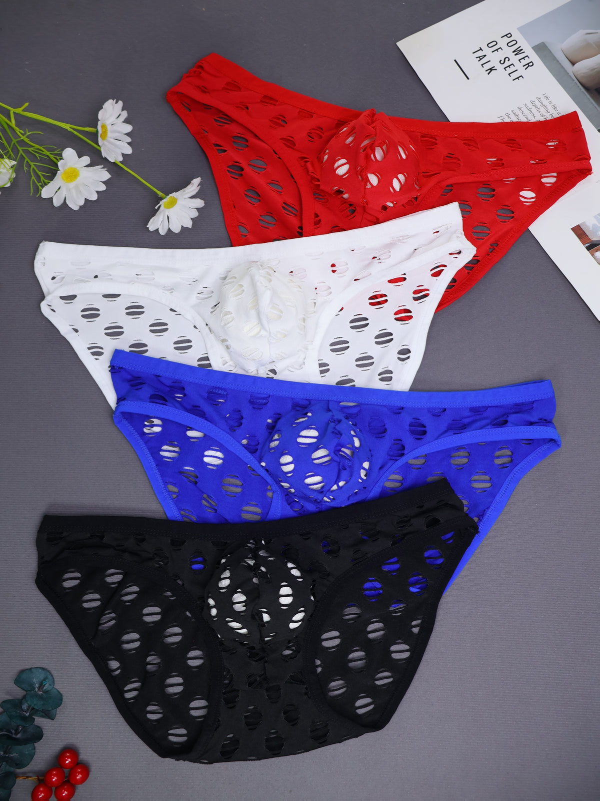 Slip respirant homme — lot de 4, uni, du S au XL