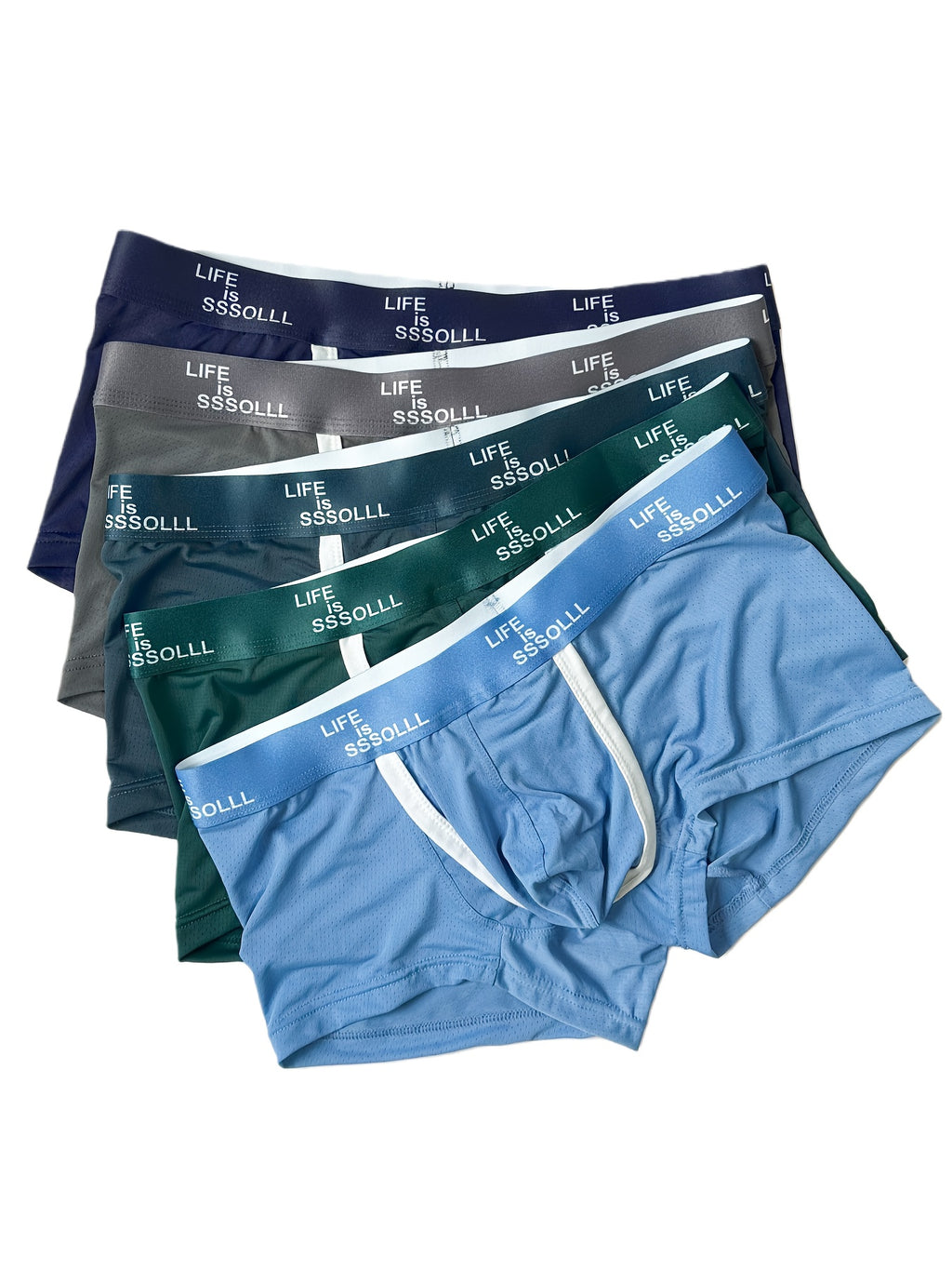 Boxer respirant microfibre homme — lot de 5, uni, du S au XXL