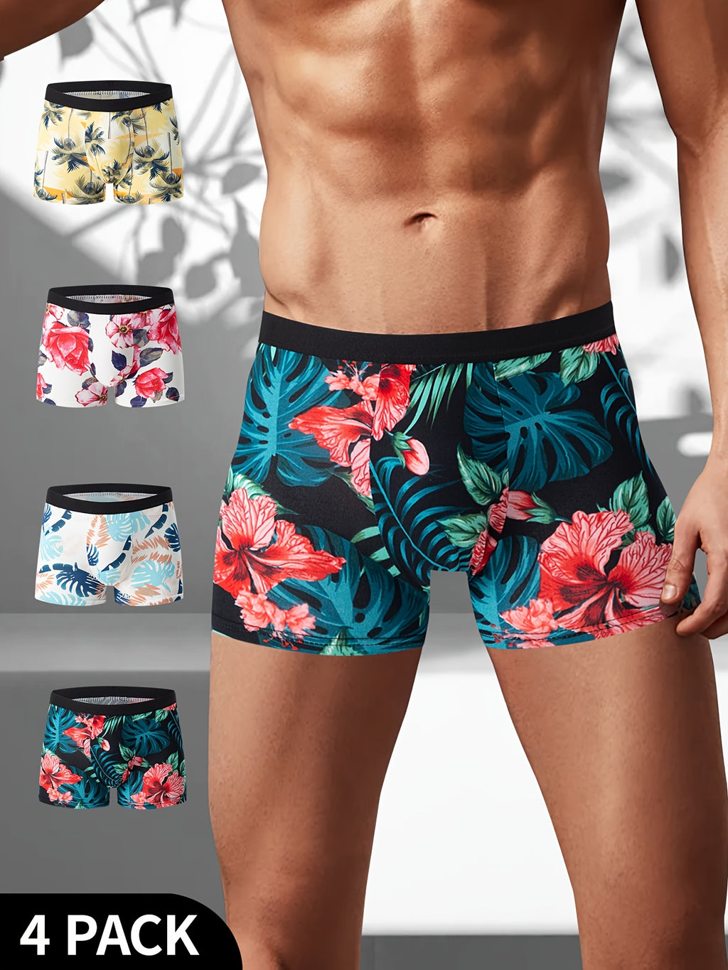Boxer de sport respirant microfibre homme — lot de 4