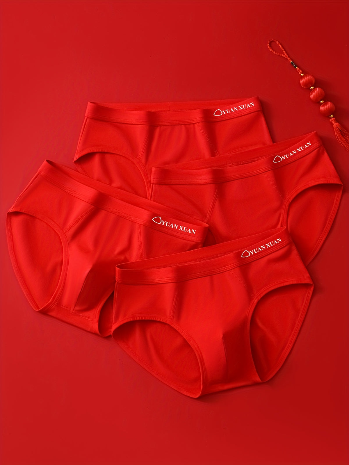 Slip respirant coton homme — lot de 4, imprimé
