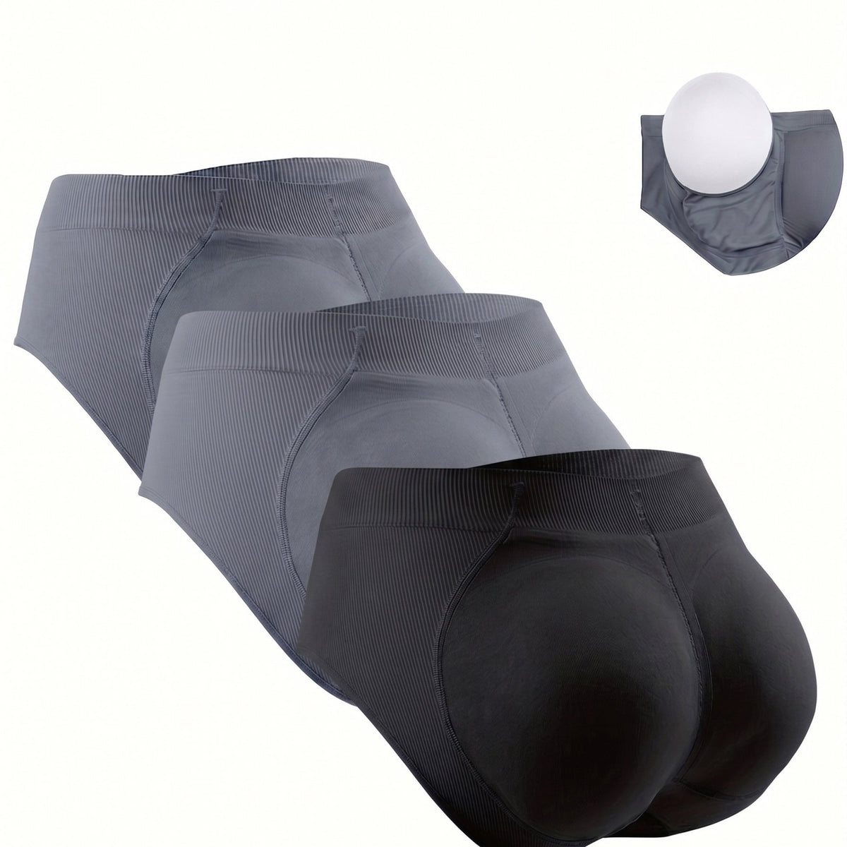 3PCS - Gris + Gris + Noir