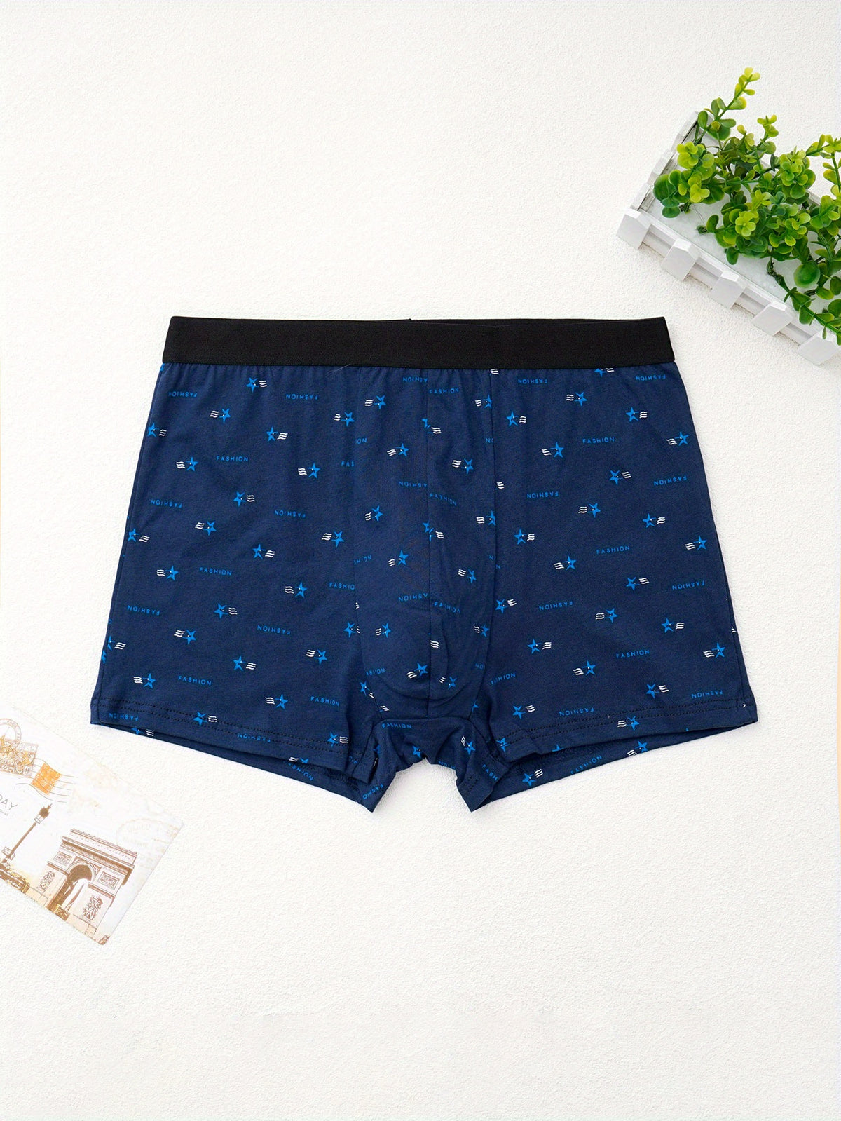 Boxer grande taille respirant coton homme — lot de 5, imprimé