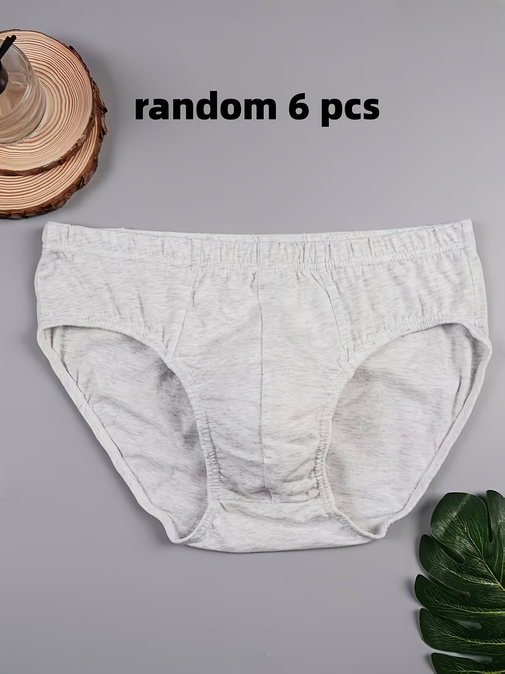 Slip large coton homme — lot de 6, uni