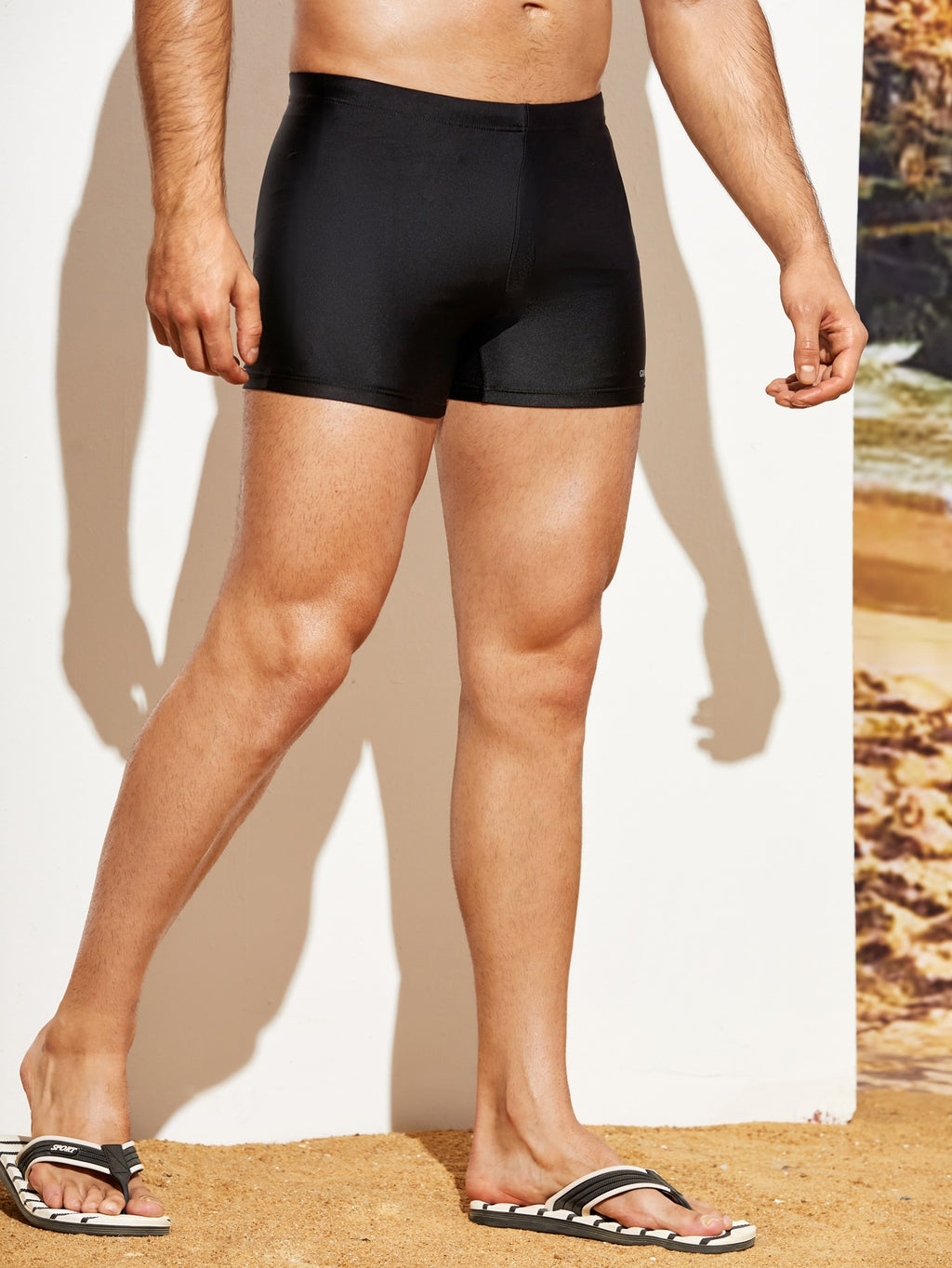 Boxer séchage rapide microfibre homme, noir, noir, uni