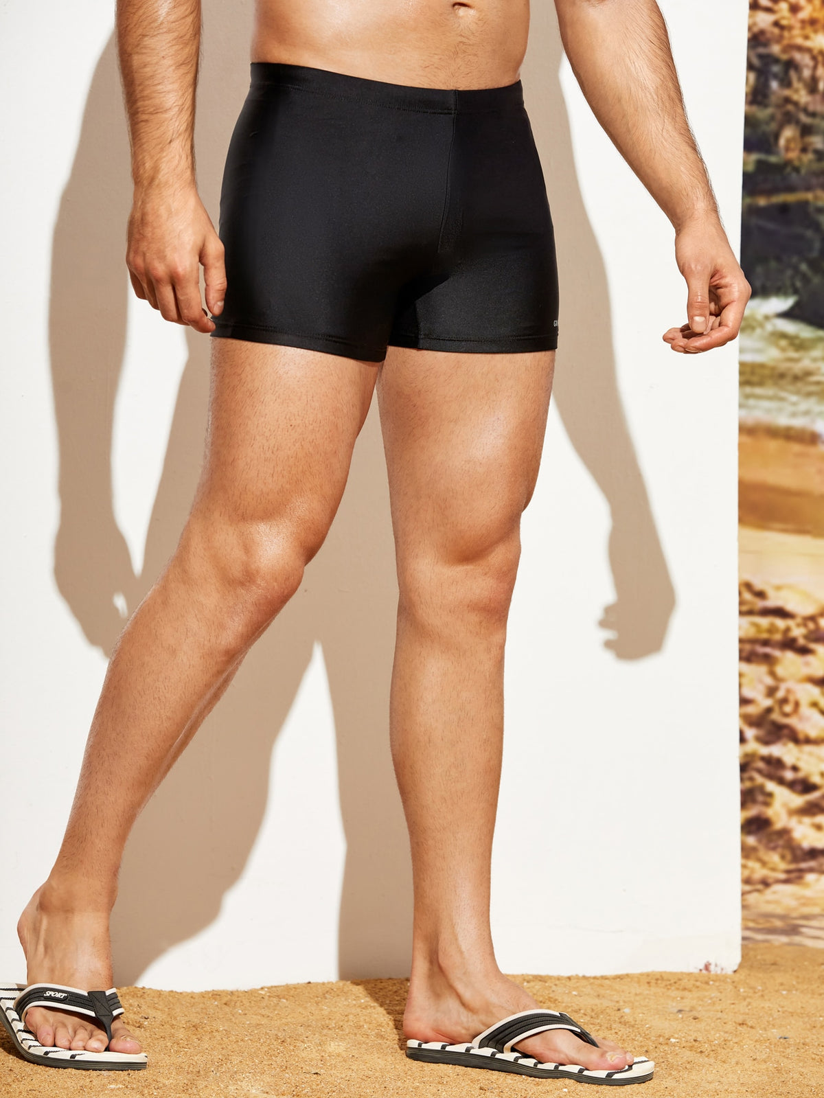 Boxer séchage rapide microfibre homme, noir, noir, uni