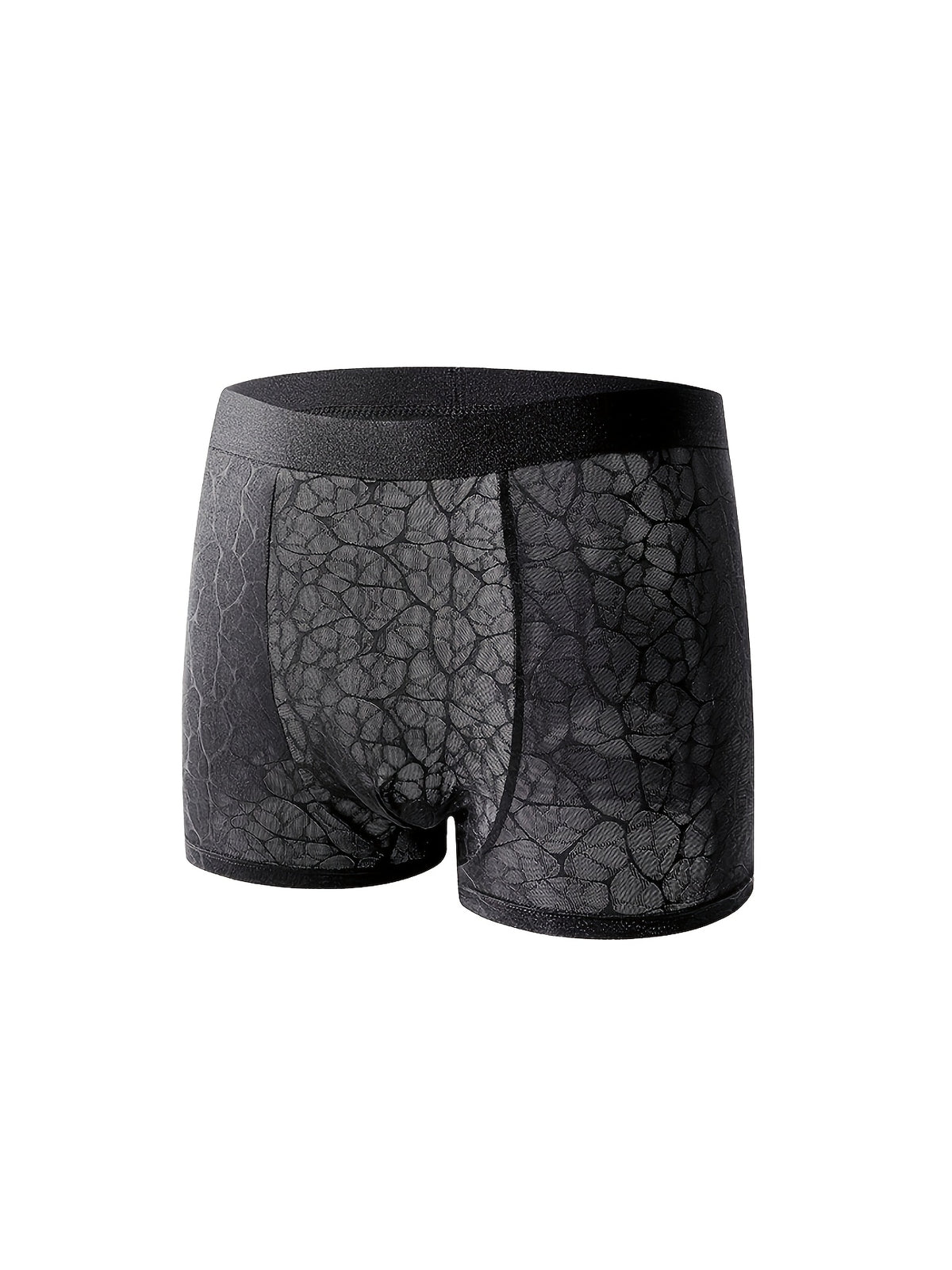 Boxer d'intérieur doux microfibre homme, noir — vue 5