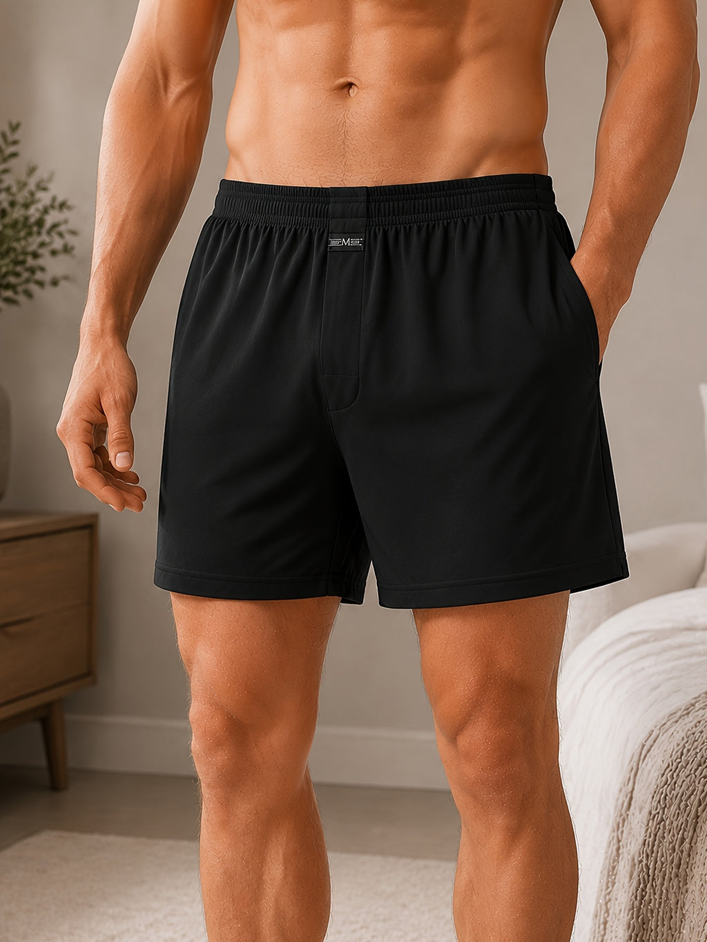 Boxer large grande taille coton homme — lot de 5, uni, assortiment S