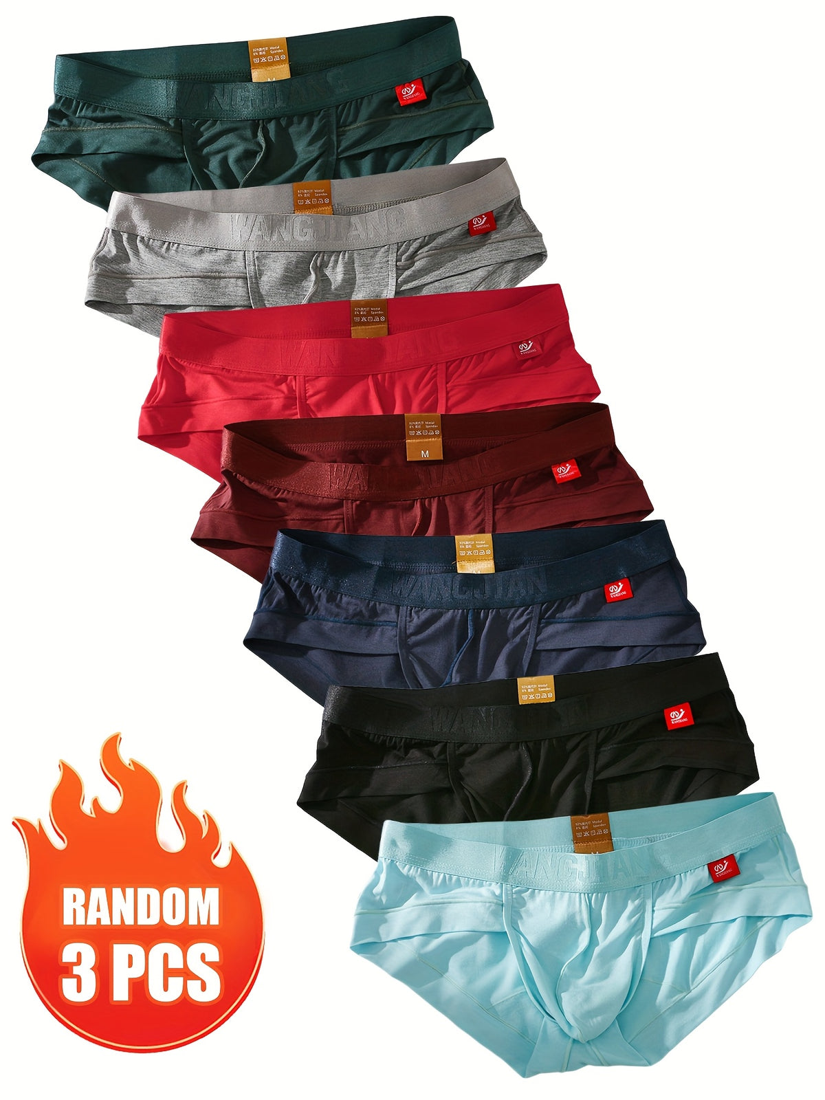 Slip de sport respirant modal homme — lot de 3, uni, du S au XL