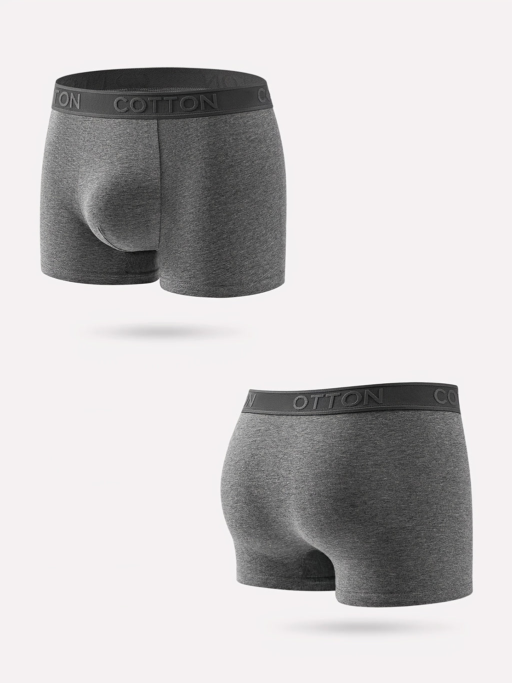 Boxer d'intérieur coton homme — lot de 5, uni, du XS au XL