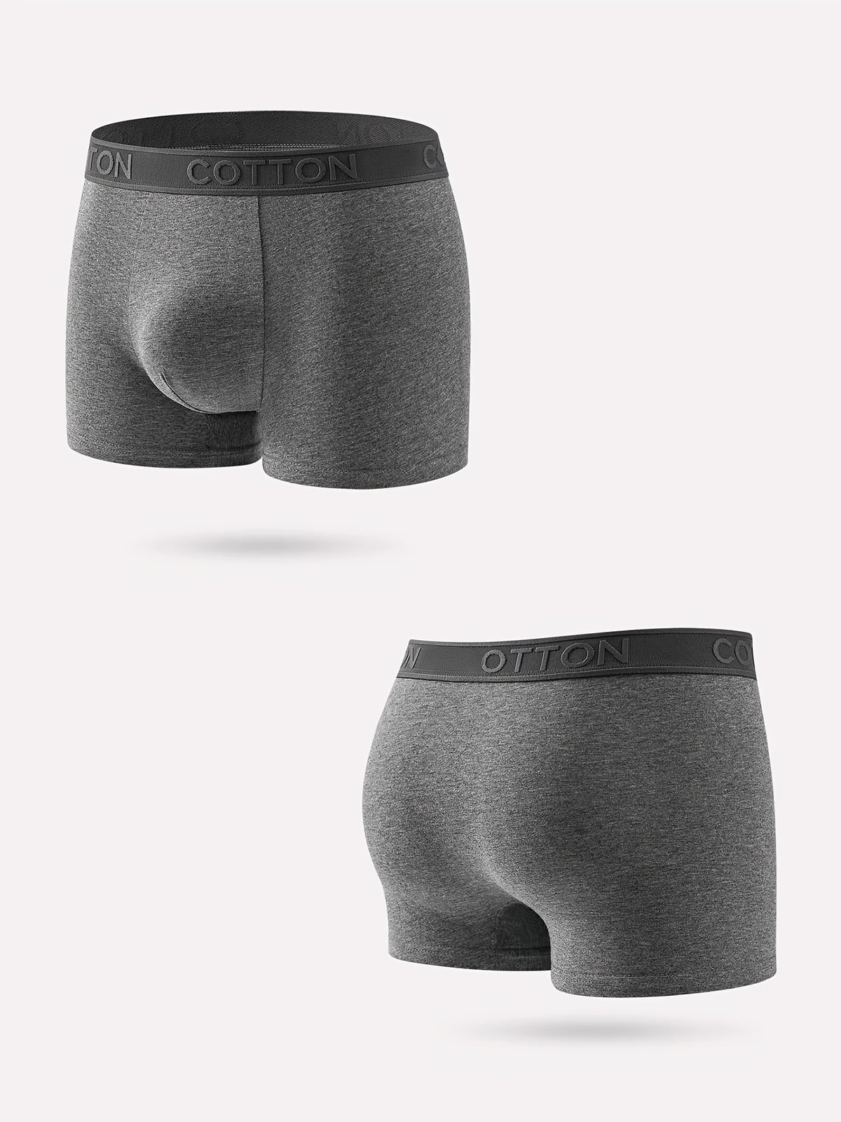 Boxer d'intérieur coton homme — lot de 5, uni, du XS au XL