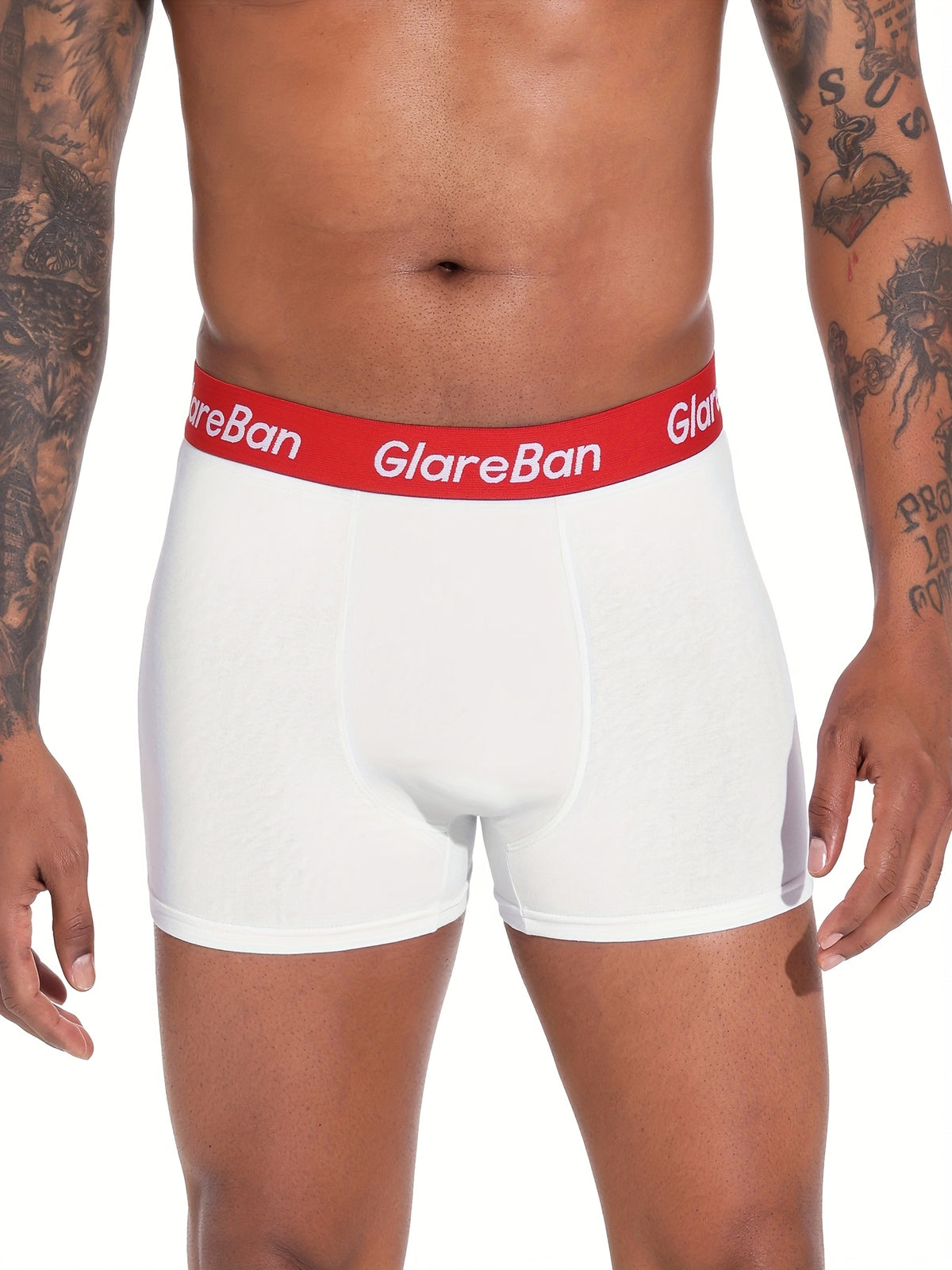 Boxer de sport coton homme — lot de 5, uni, assortiment E (modèle 3)