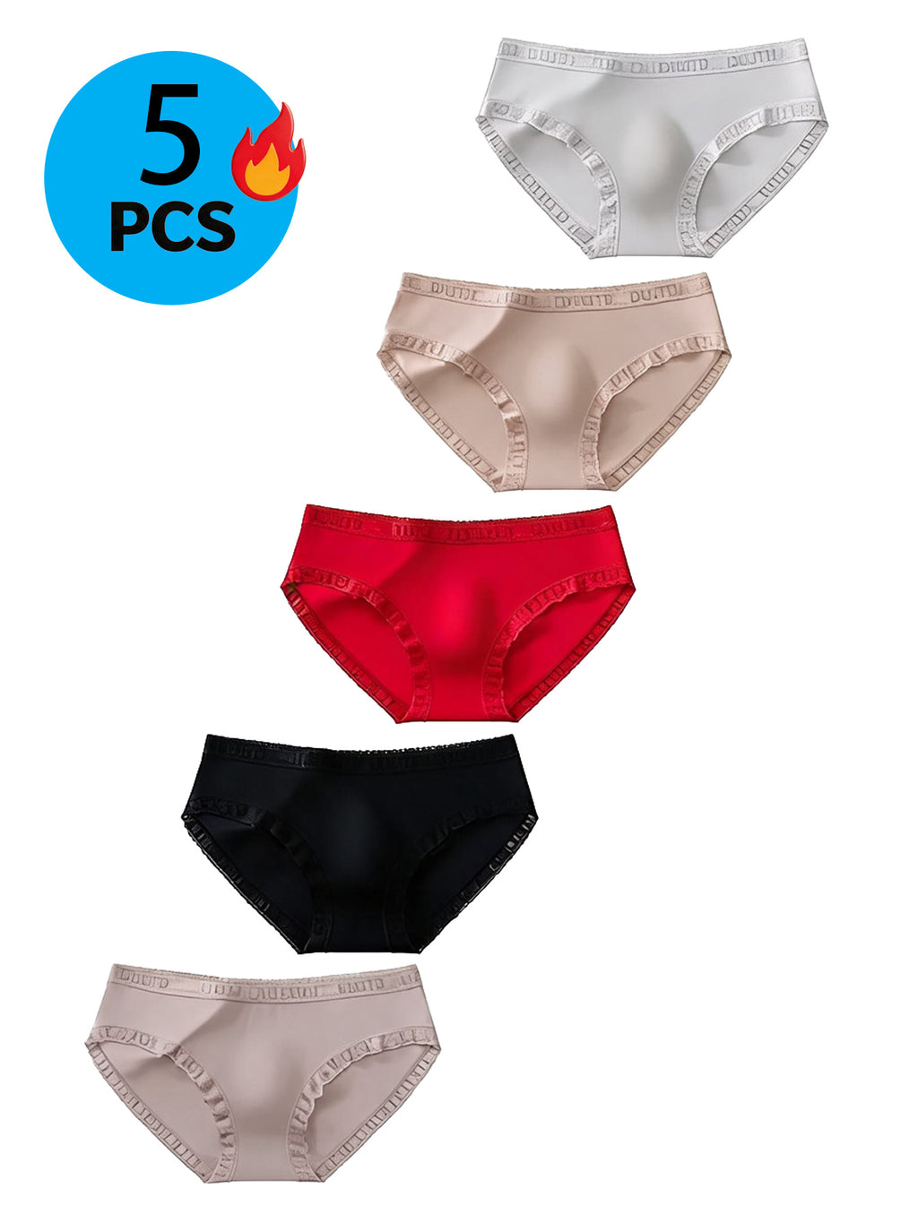 Slip sans couture de sport microfibre homme — lot de 5, uni, du S au XL