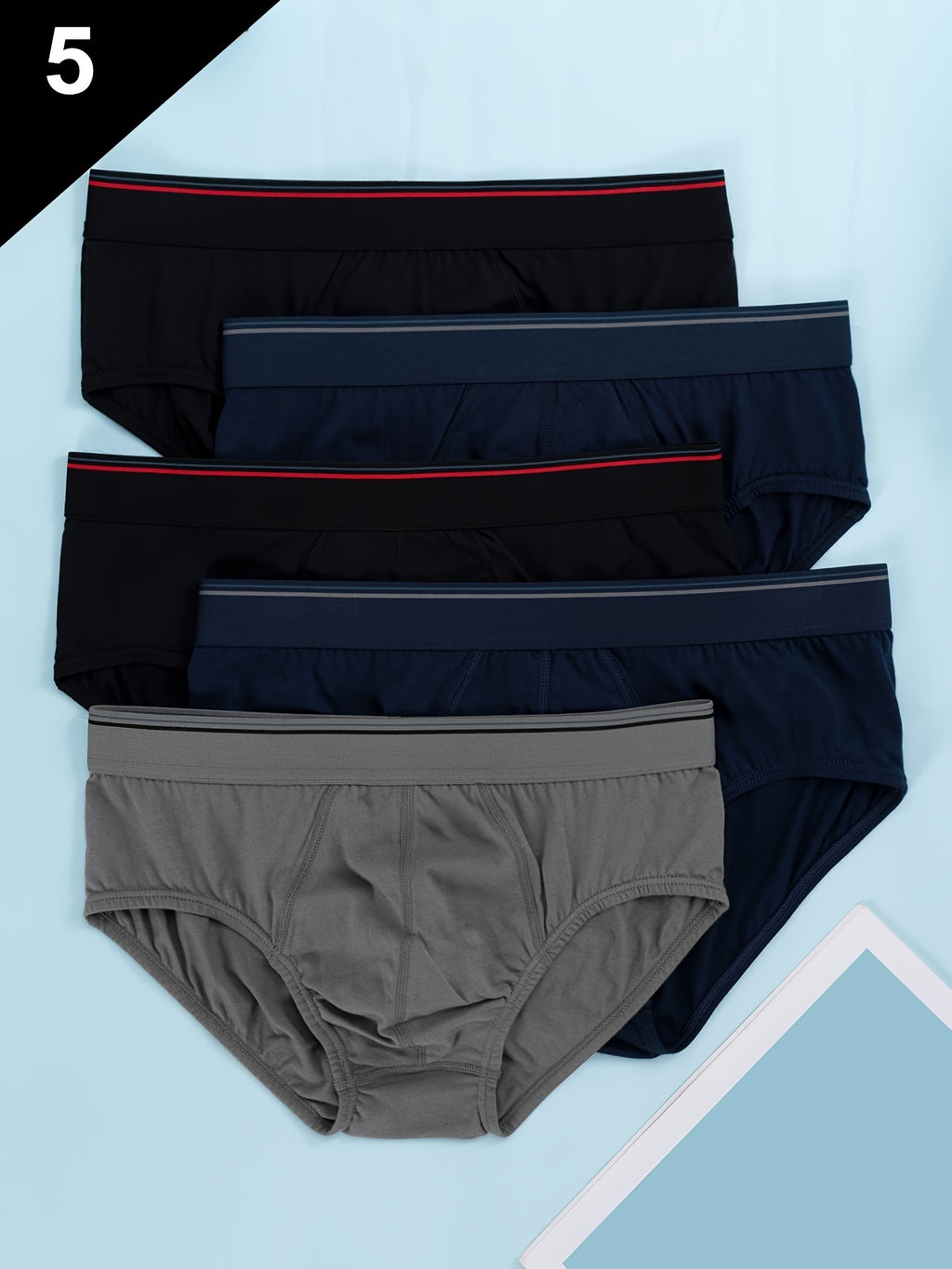 Boxer respirant coton homme — lot de 5, rayé