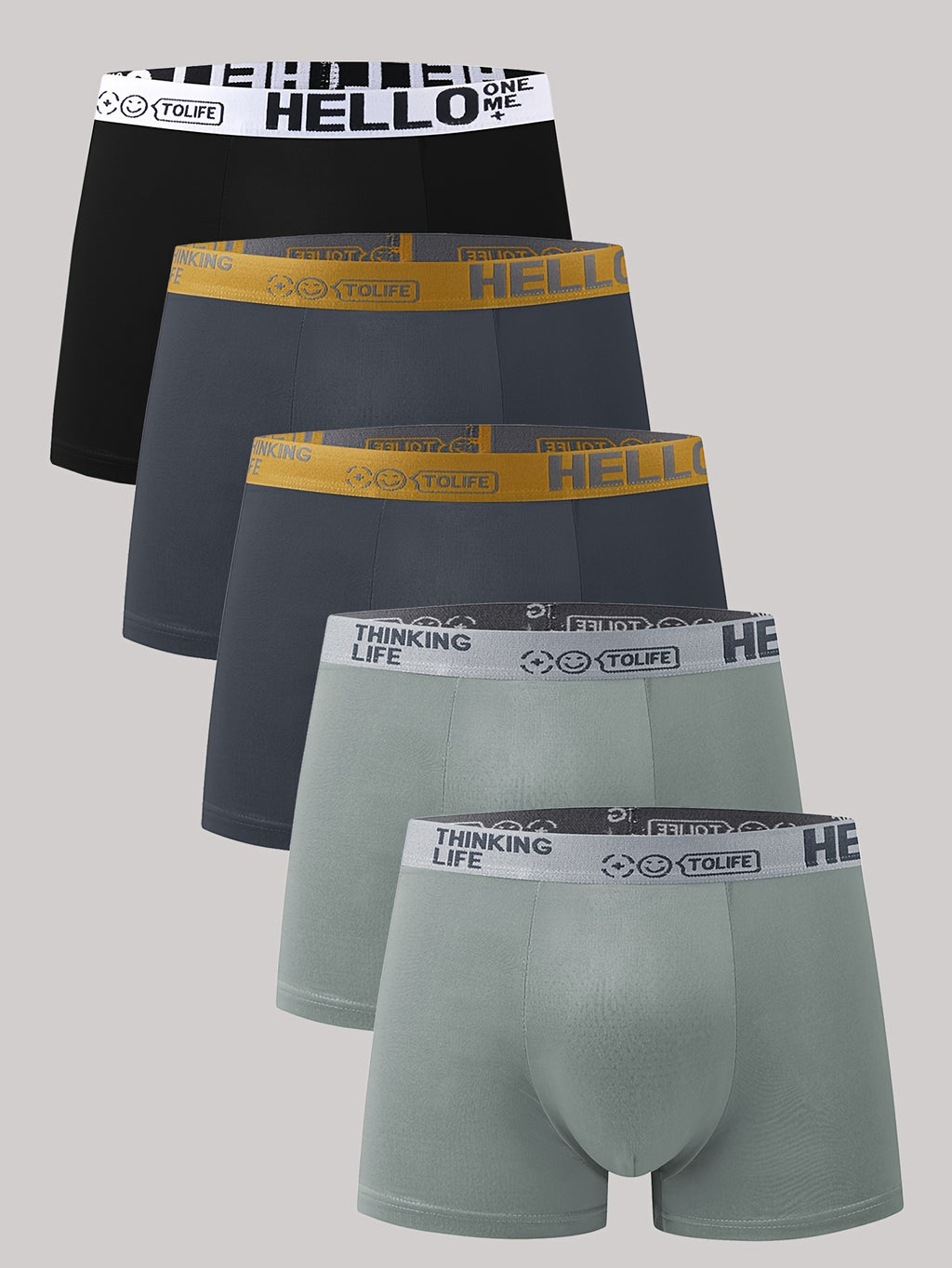 Boxer de sport séchage rapide microfibre homme — lot de 5, uni