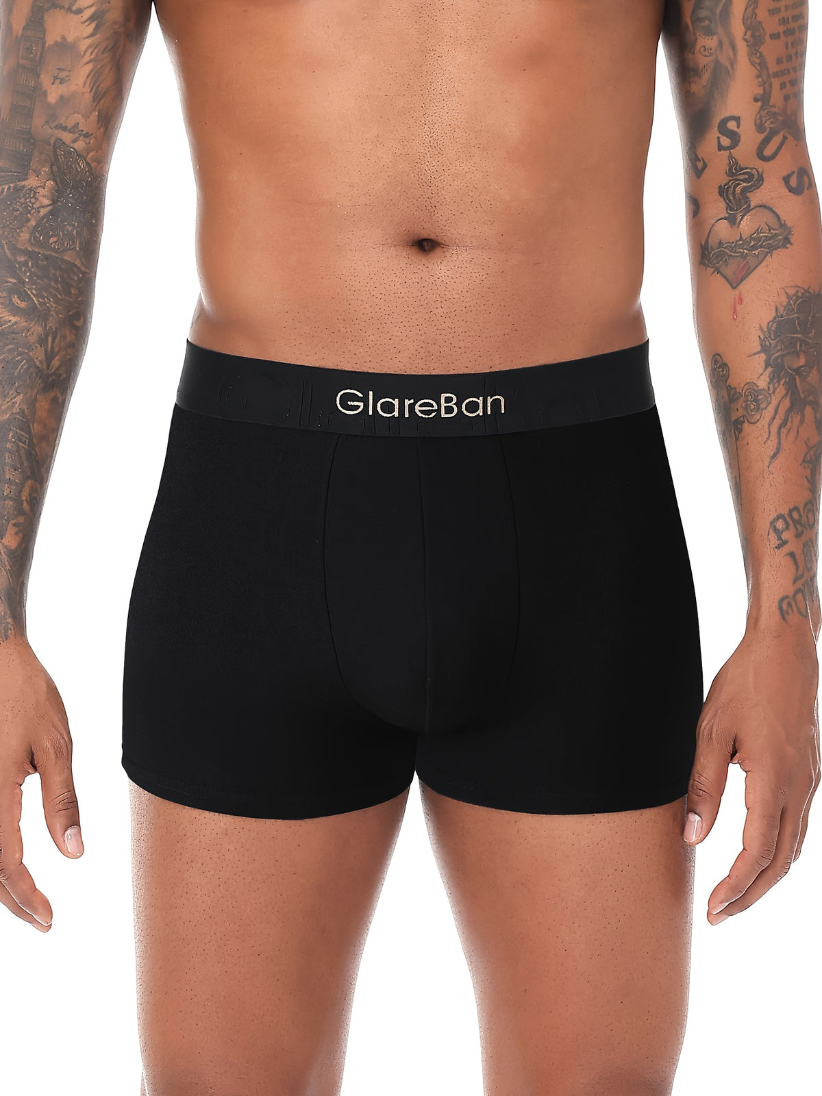 Boxer de sport coton homme — lot de 5, uni, assortiment E (modèle 2)