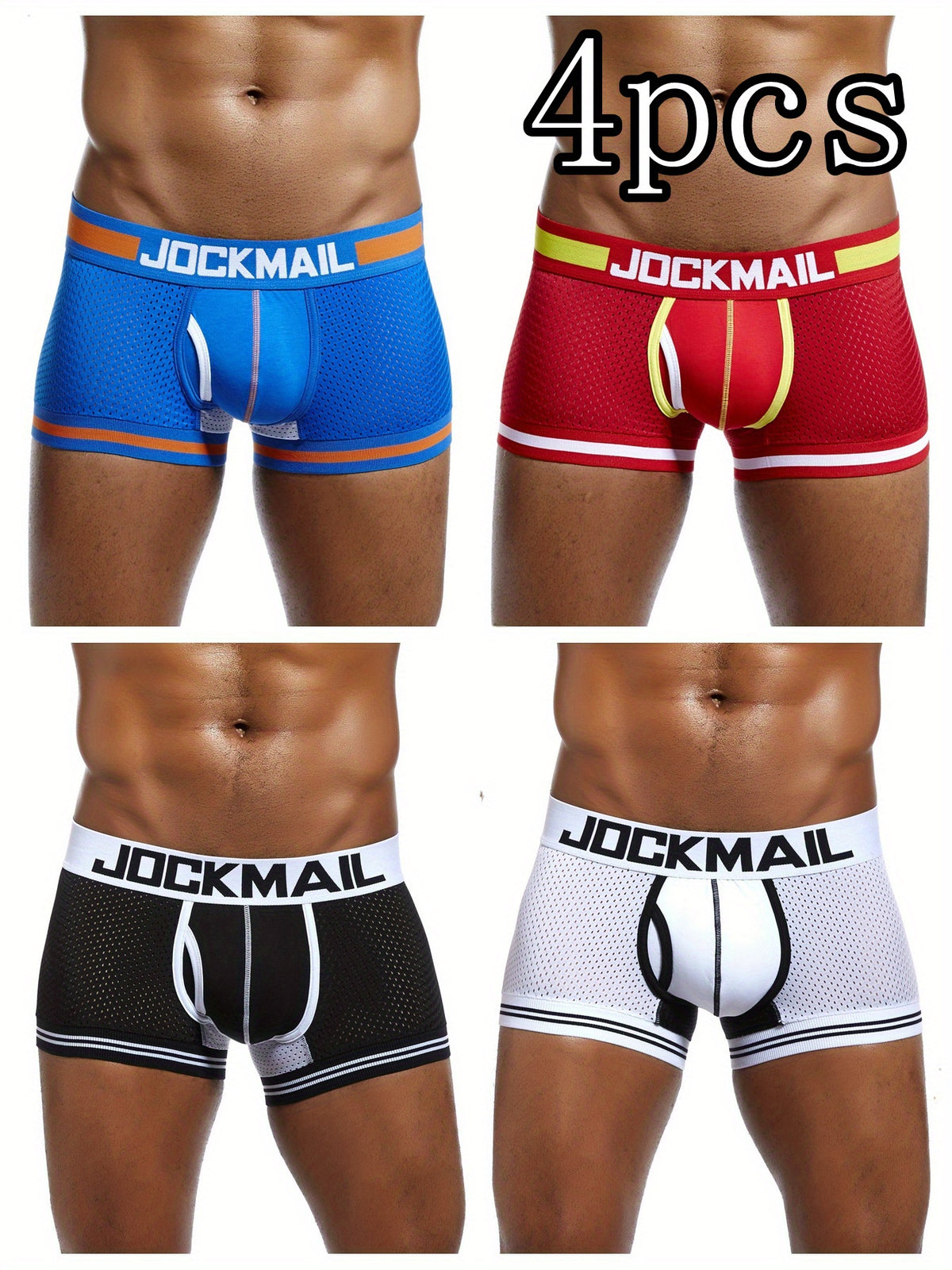 Boxer de sport homme — lot de 4, imprimé