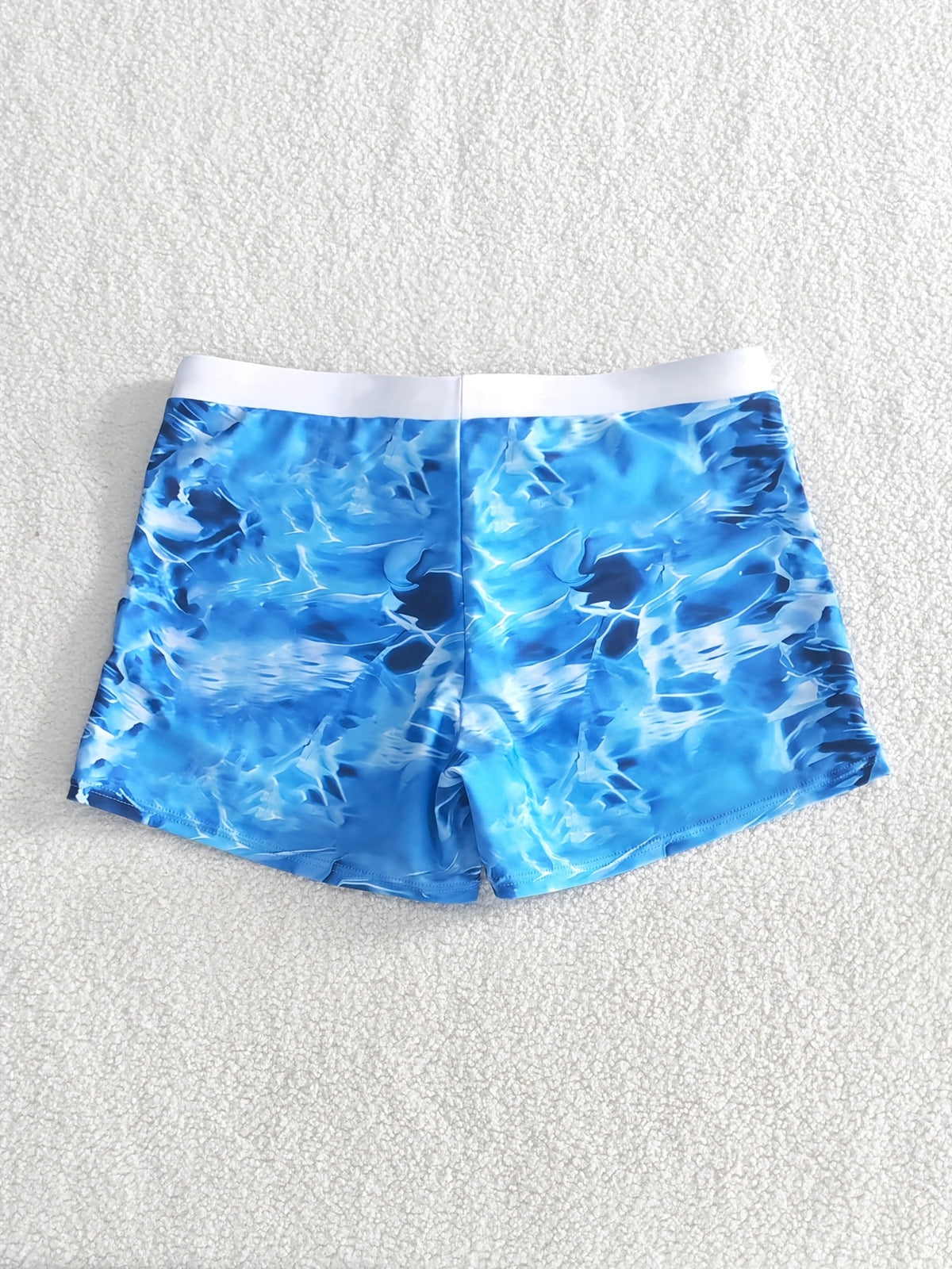 Boxer taille basse microfibre homme, bleu ciel