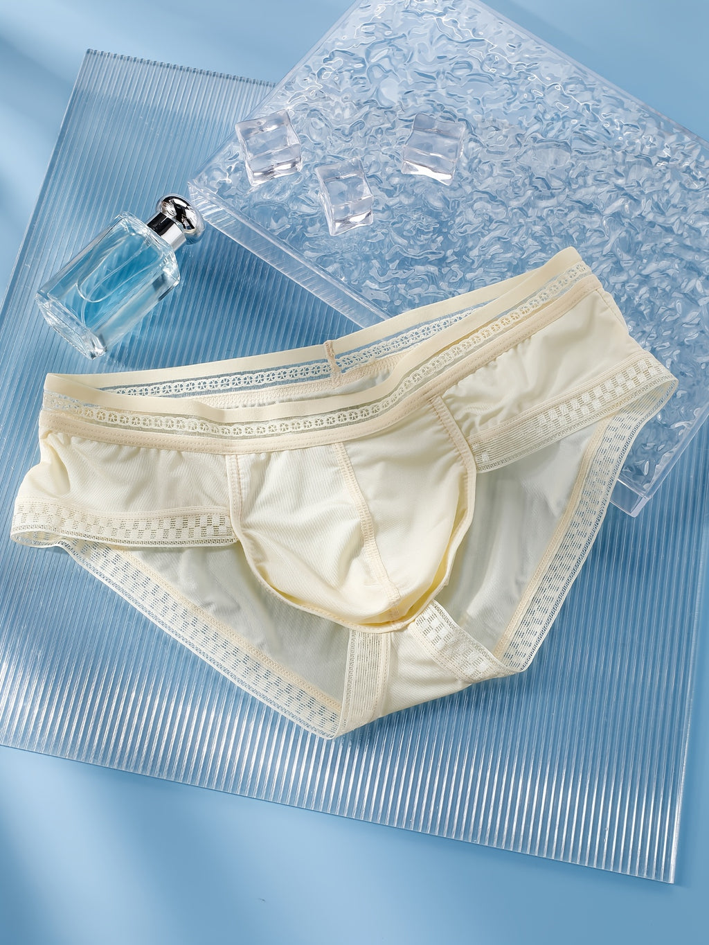 Slip taille basse microfibre homme, blanc