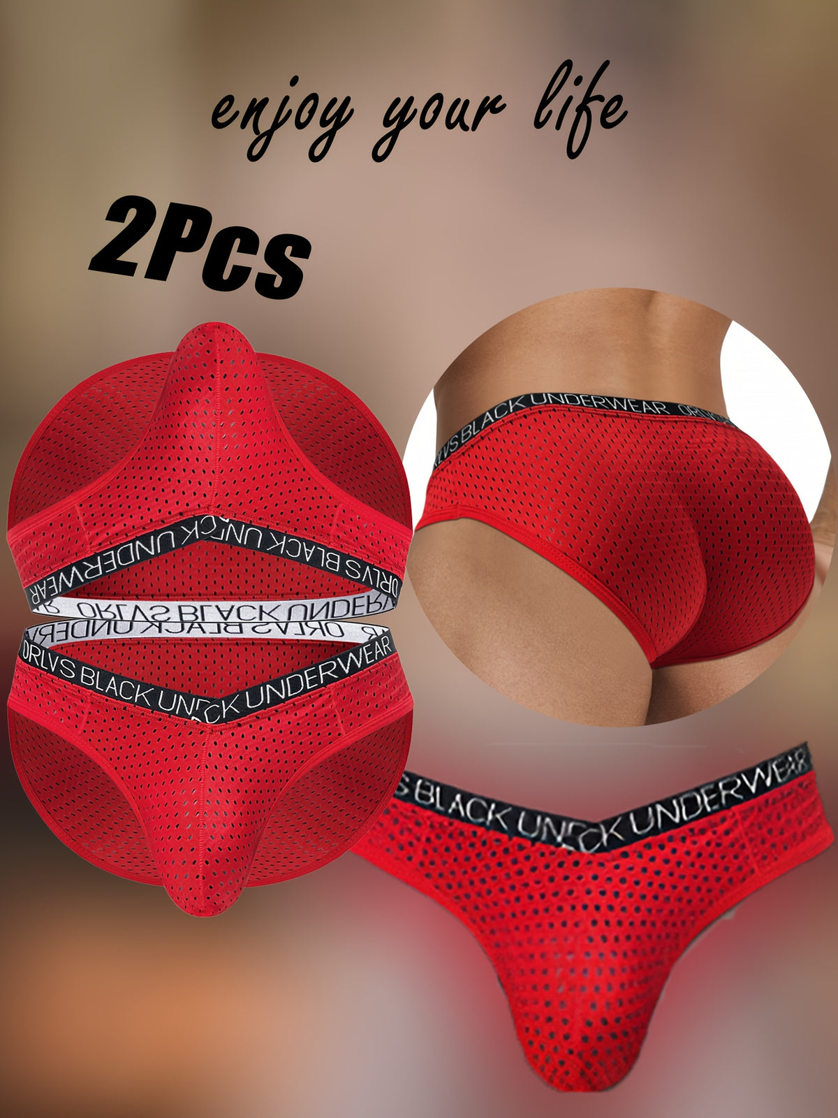 Slip taille basse séchage rapide homme — lot de 2, uni