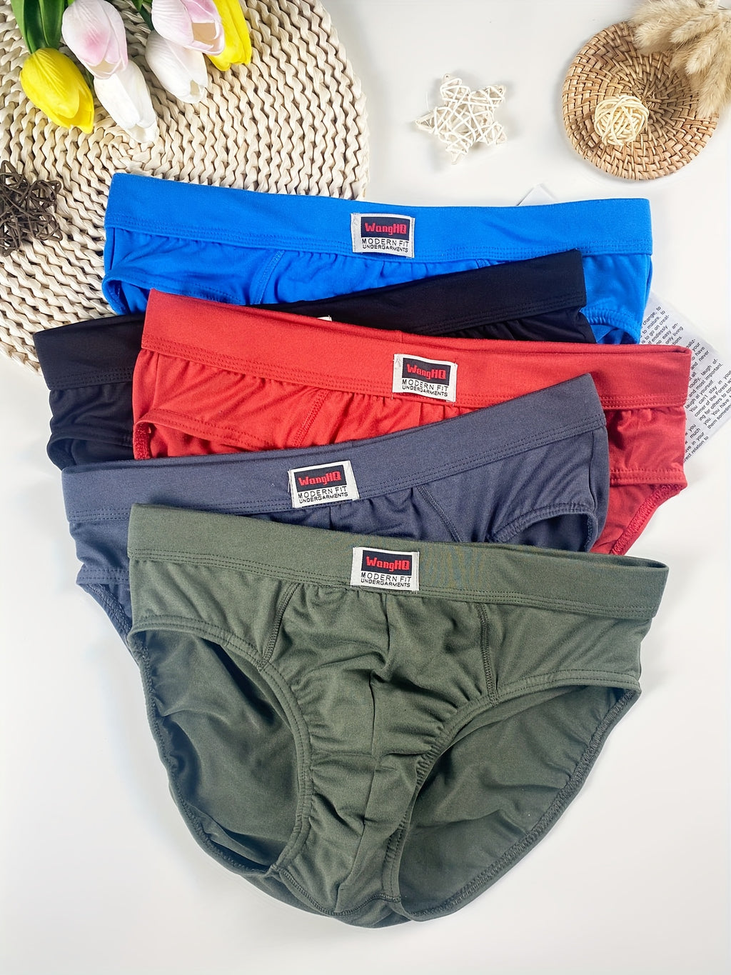 Slip de sport microfibre homme — lot de 5, uni, assortiment E