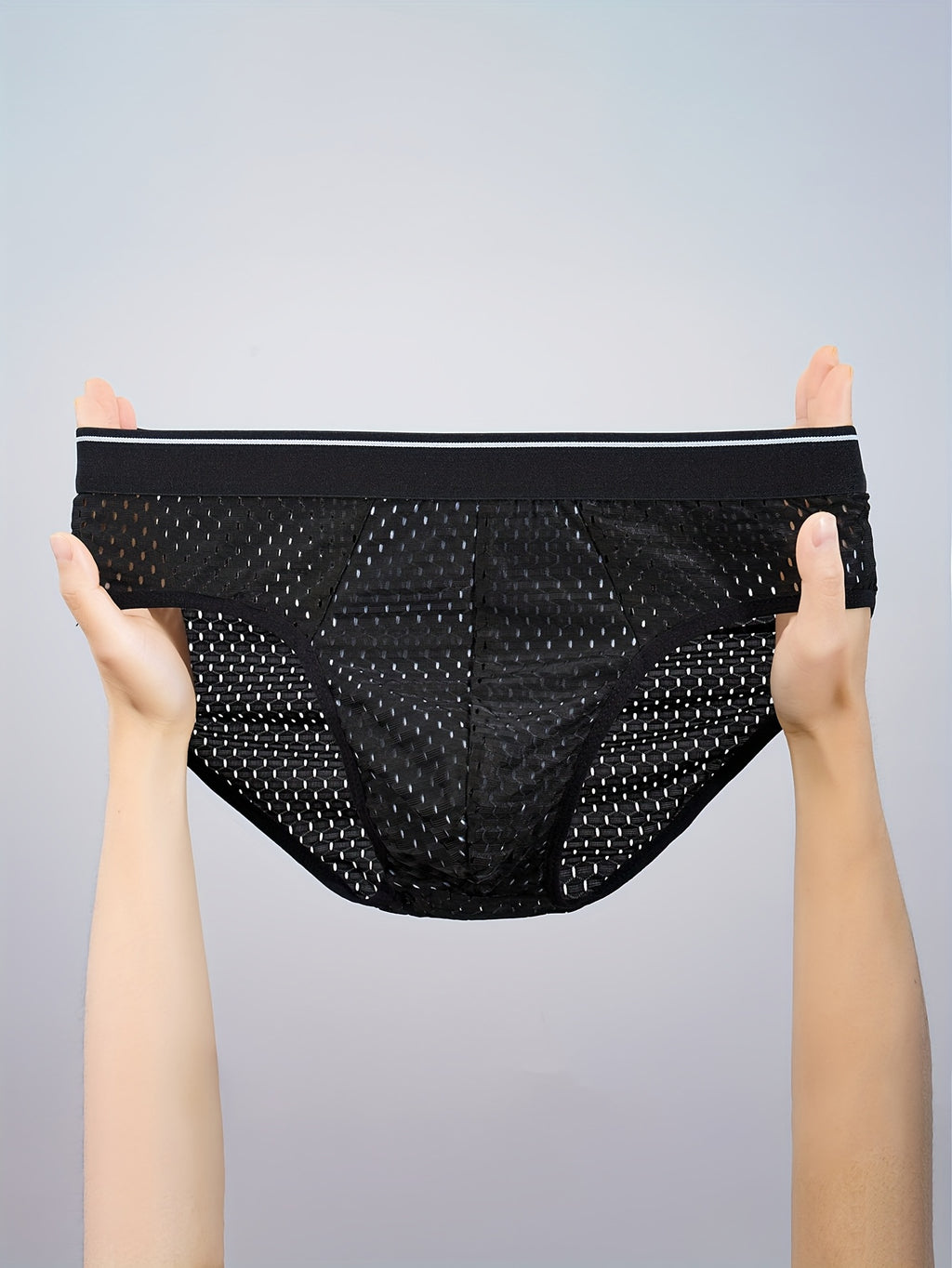 Slip grande taille respirant microfibre homme — lot de 10, uni