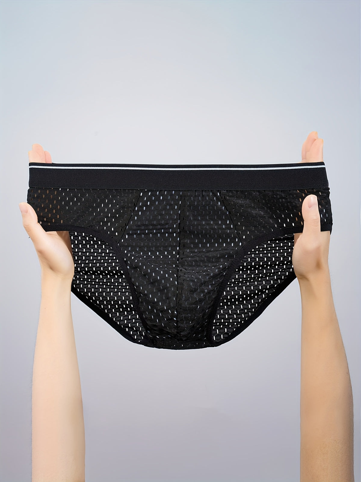 Slip grande taille respirant microfibre homme — lot de 10, uni