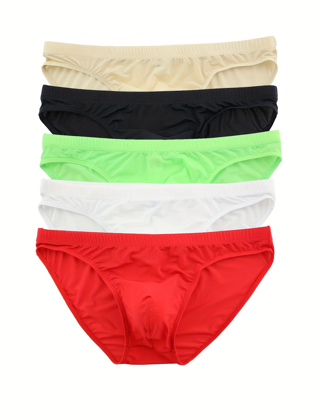 Slip respirant microfibre homme — lot de 5, uni, assortiment C