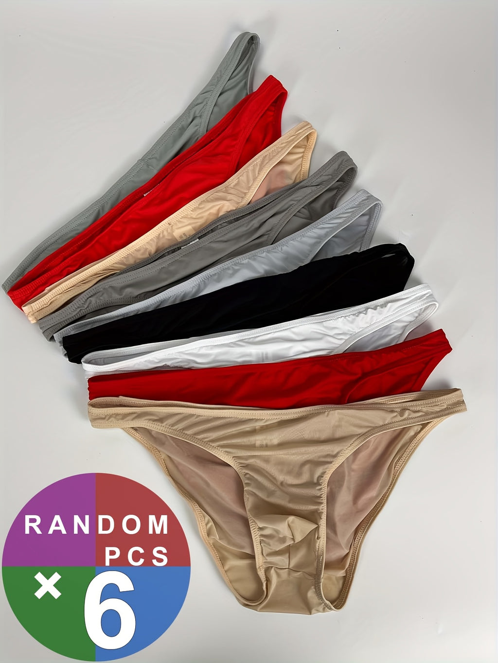 Slip de sport respirant microfibre homme — lot de 6, uni, du S au XXL