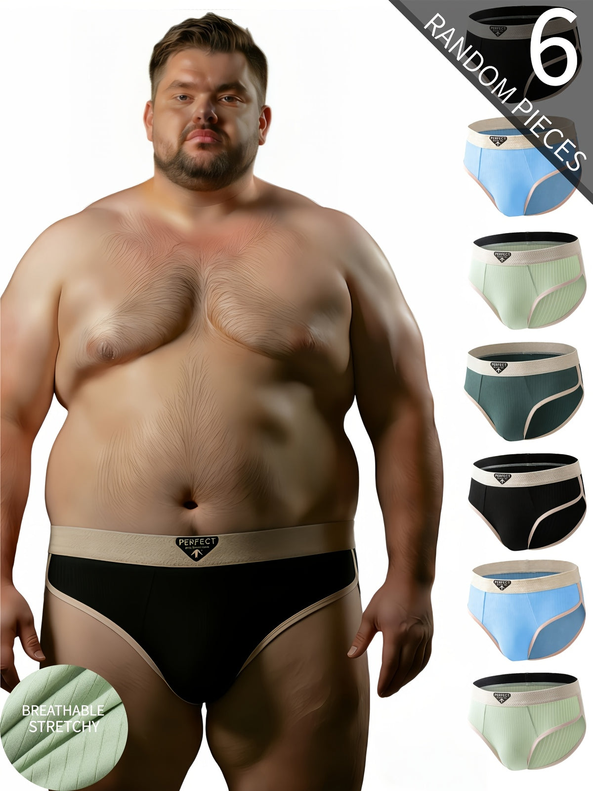 Boxer de sport respirant microfibre homme — lot de 6, uni, assortiment S