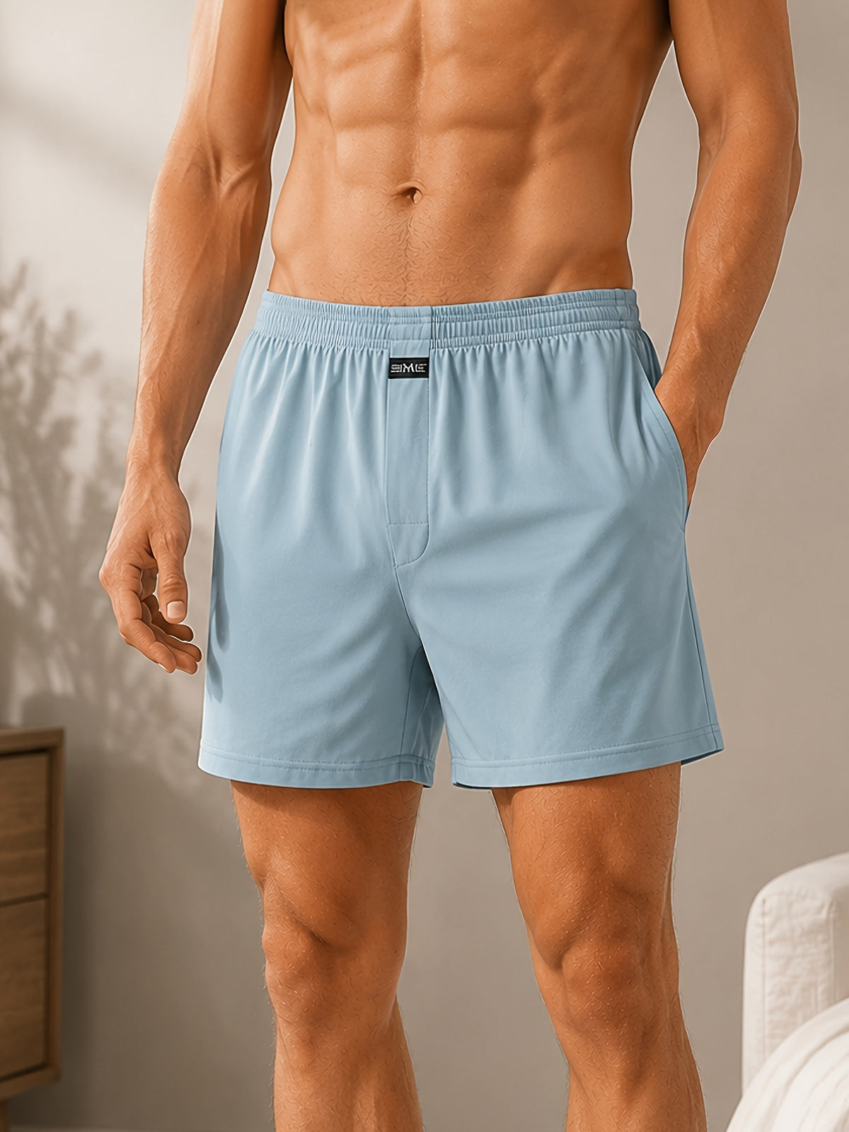 Boxer large grande taille coton homme — lot de 5, uni, assortiment S