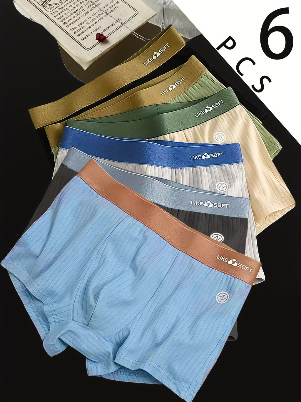 Boxer microfibre homme — lot de 6, imprimé