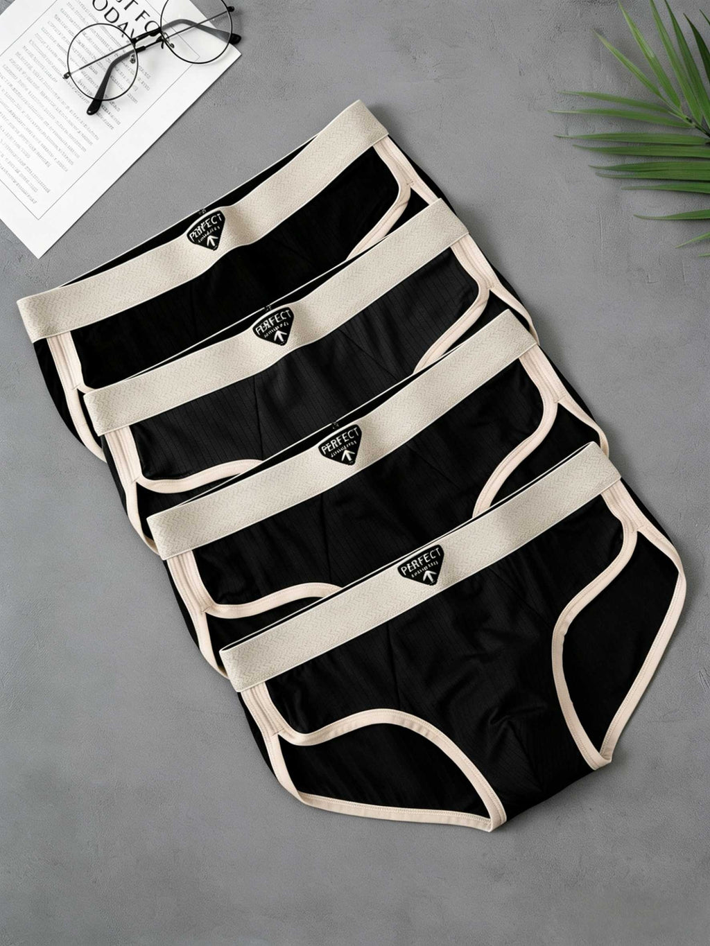 Slip respirant microfibre homme — lot de 4, uni, assortiment S