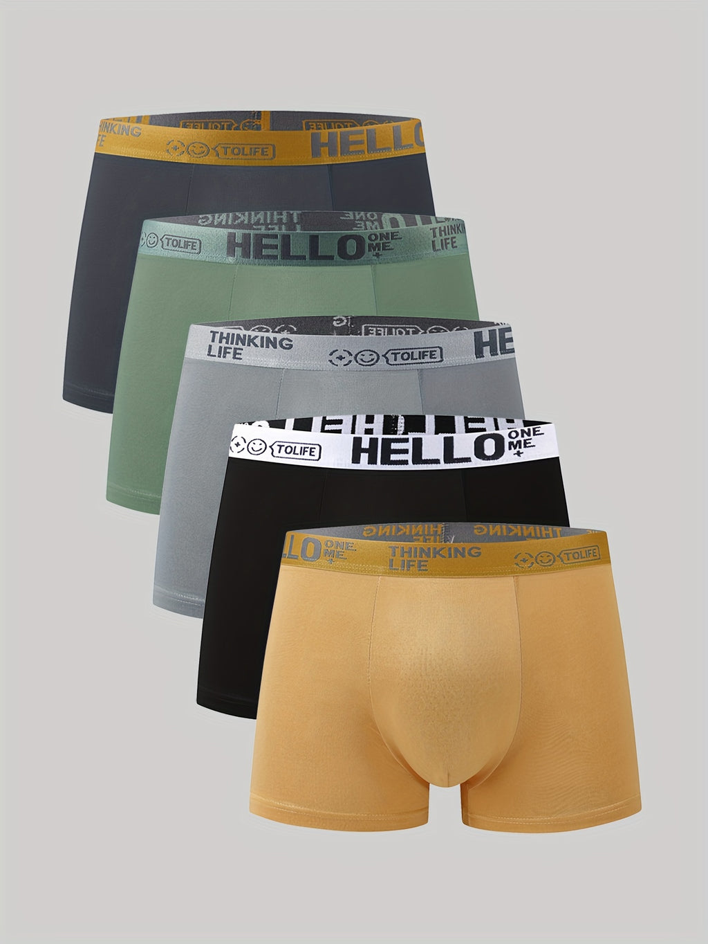 Boxer de sport séchage rapide microfibre homme — lot de 5, uni