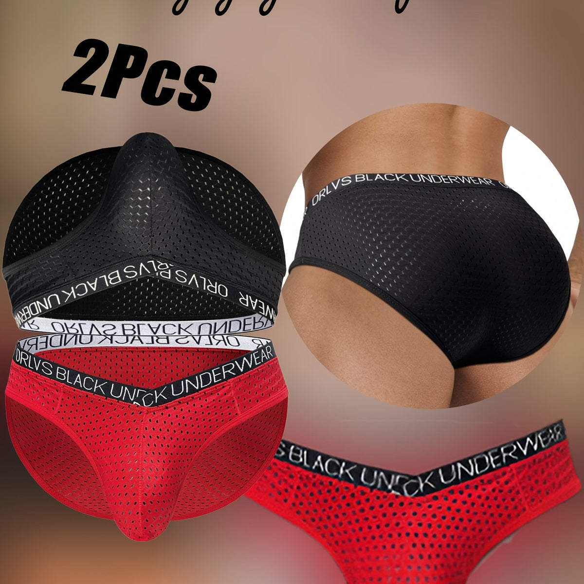 2 pièces Couleurs Mélangées - Noir Rouge Image