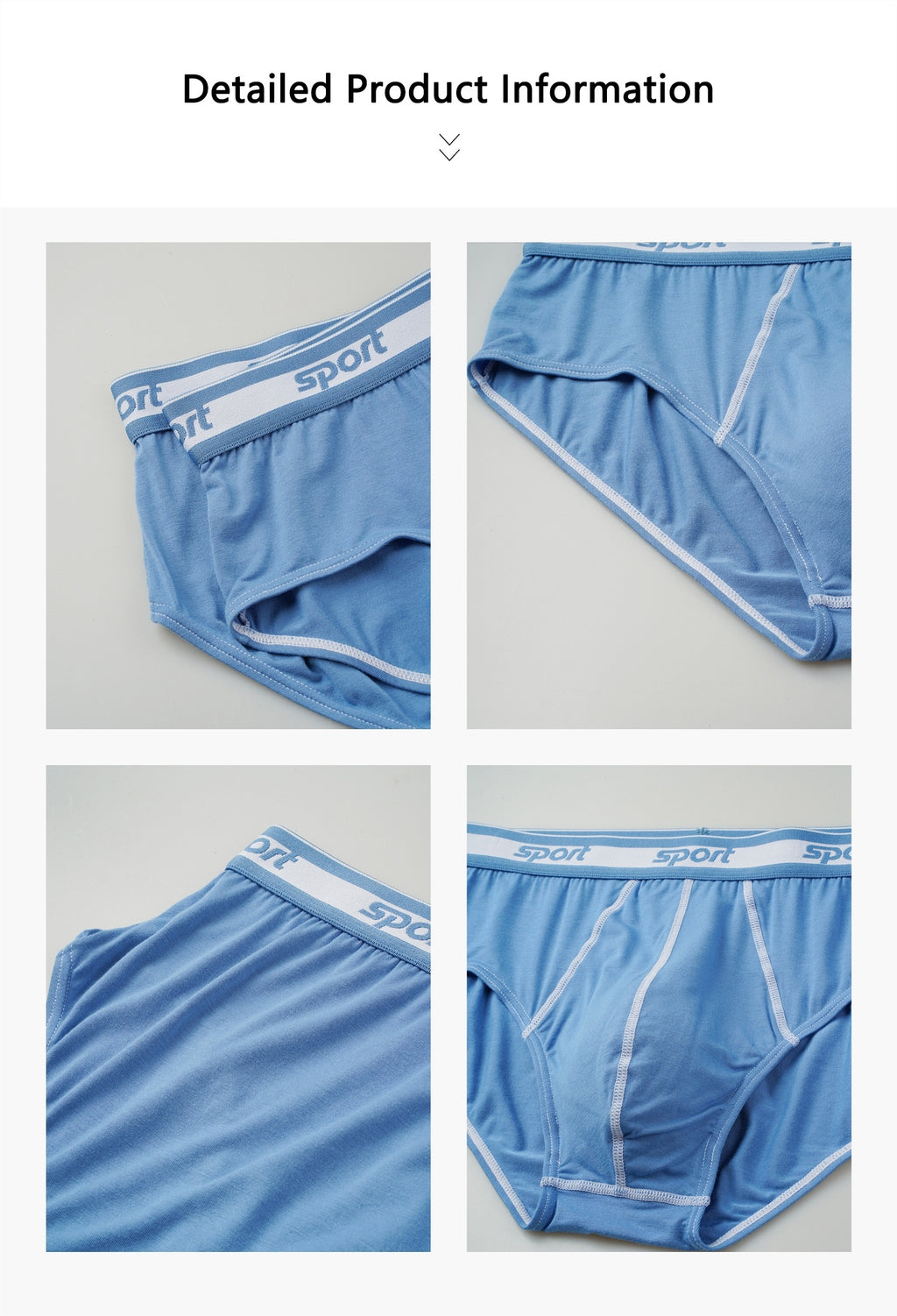 Slip respirant modal homme — lot de 4, uni, du S au XXL